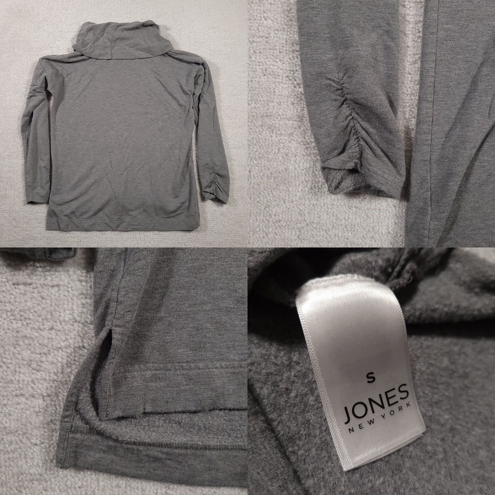 Jones New York Jones New York Sweater Women's Small Gray Cowl Neck Long Sleeve Pullover Size S / US 4 / IT 40 - 8 Thumbnail