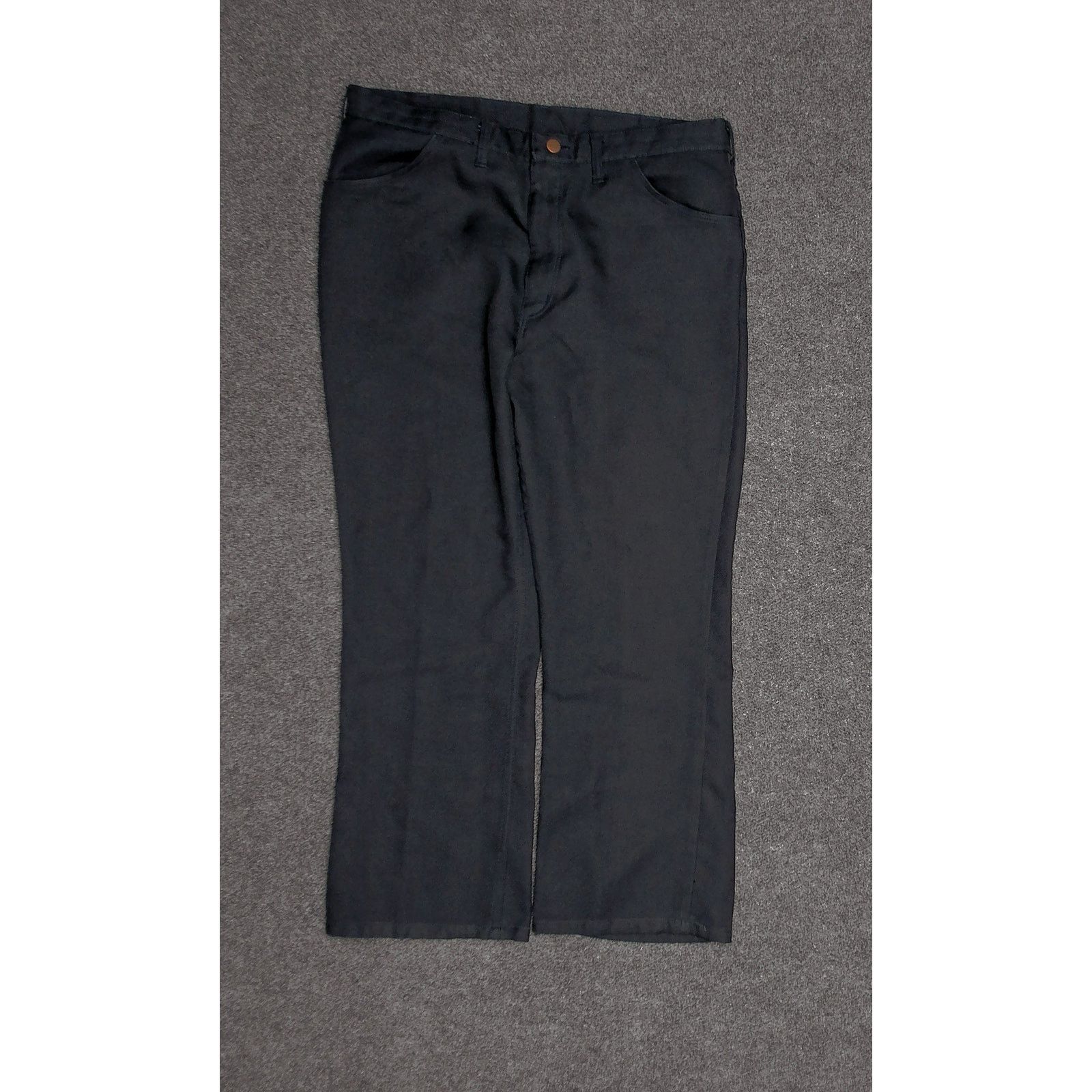 Wrangler 70s USA Wrangler 82682NV Navy Poly Pants 37x28 Size US 37 - 3 Thumbnail