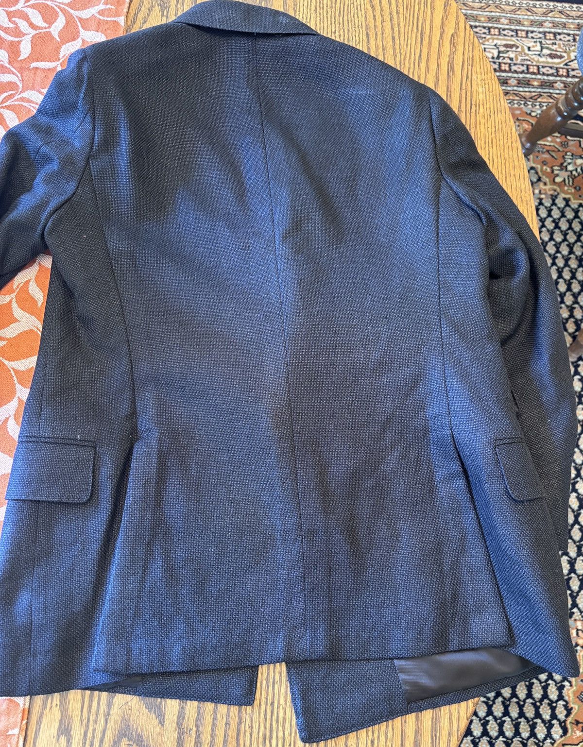 Other Black Basketweave Double Breasted Wool Suit Size 34S - 4 Thumbnail