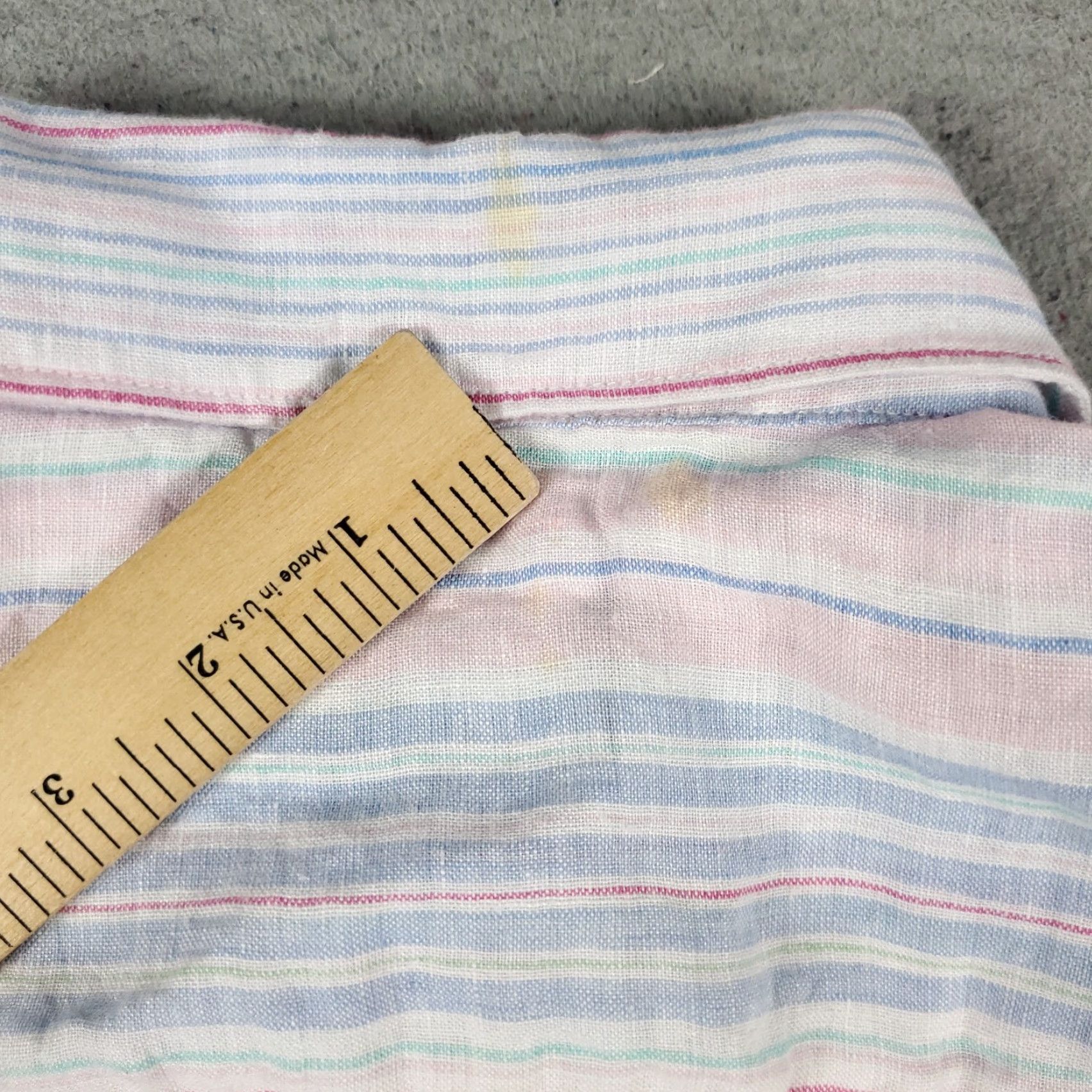 Vineyard Vines VINEYARD VINES Shirt Button-Up Collared Blue Red Striped Linen Short Sleeve Mens Small Size US S / EU 44-46 / 1 - 6 Thumbnail