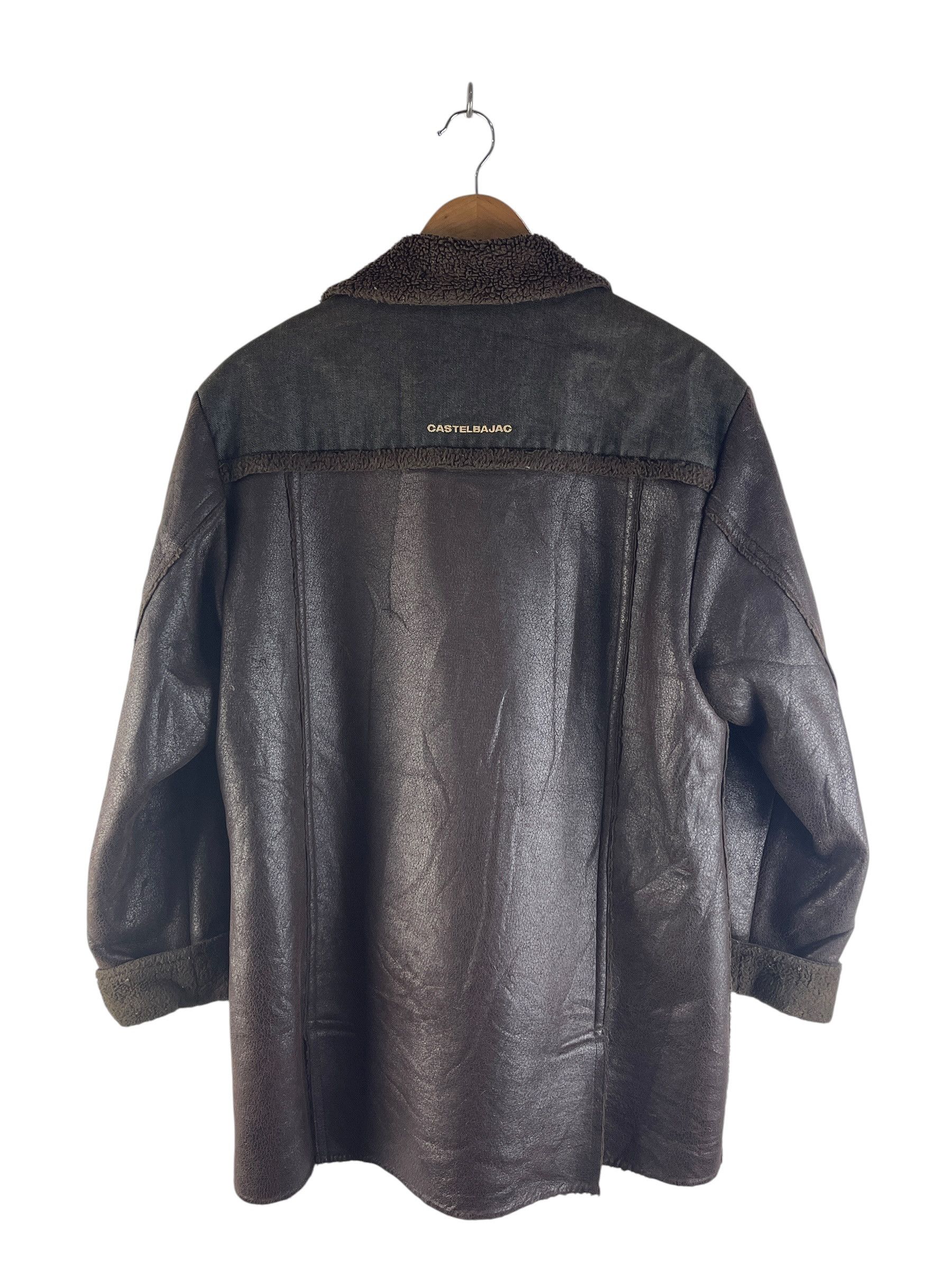 Jean Charles De Castelbajac Vintage Castelbajac Sport Faux Shearling Leather Coat Jacket Size US L / EU 52-54 / 3 - 3 Thumbnail