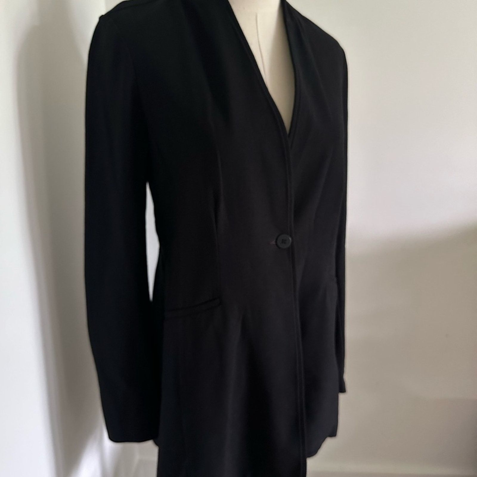 Eileen Fisher Eileen Fisher Black Stretch Knit Blazer - XS Size XS / US 0-2 / IT 36-38 - 1 Thumbnail