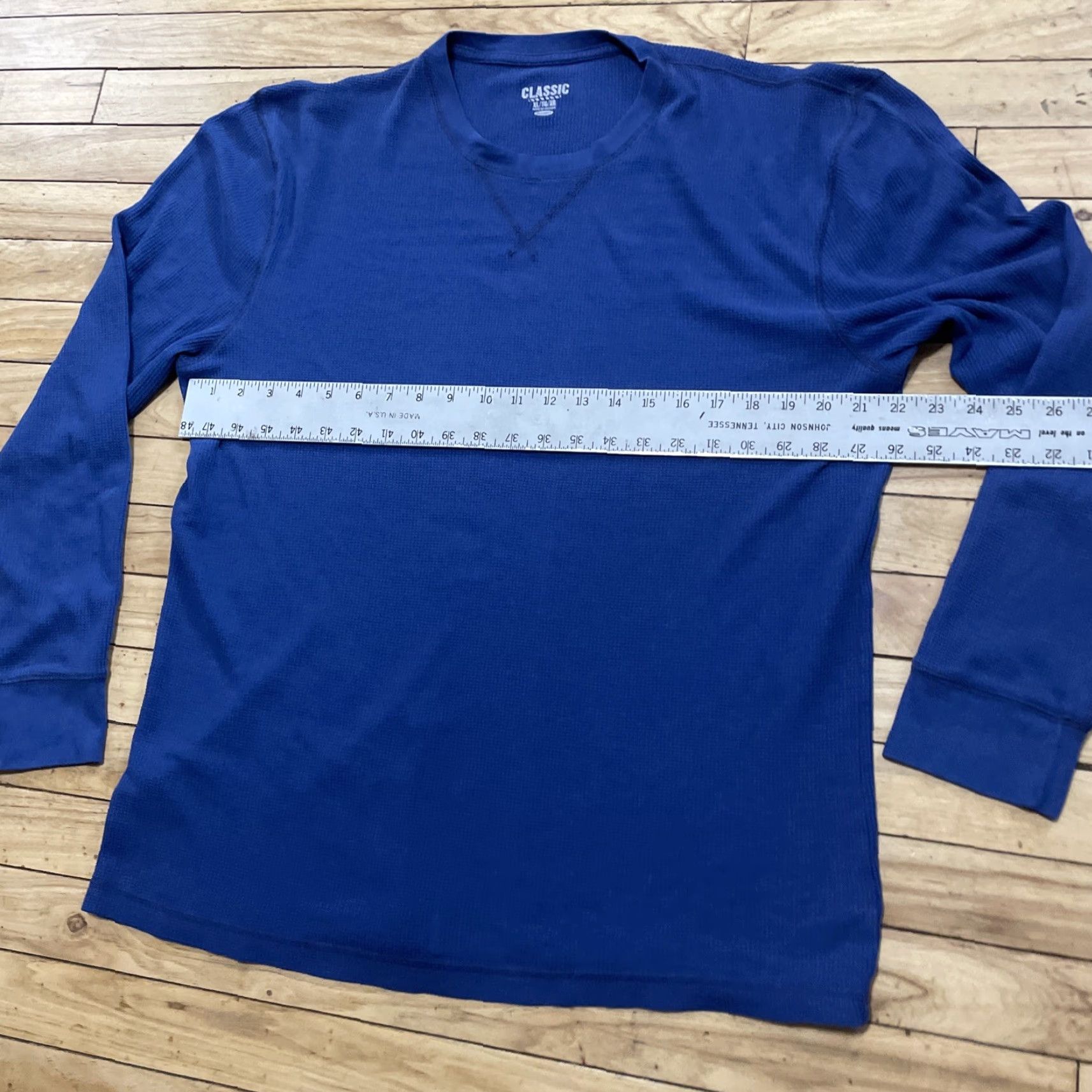 Old Navy Old Navy Tee Shirt Men XL Blue Crew Neck Thermal Pique Knit T-Shirt Basic Classic Size US XL / EU 56 / 4 - 6 Thumbnail