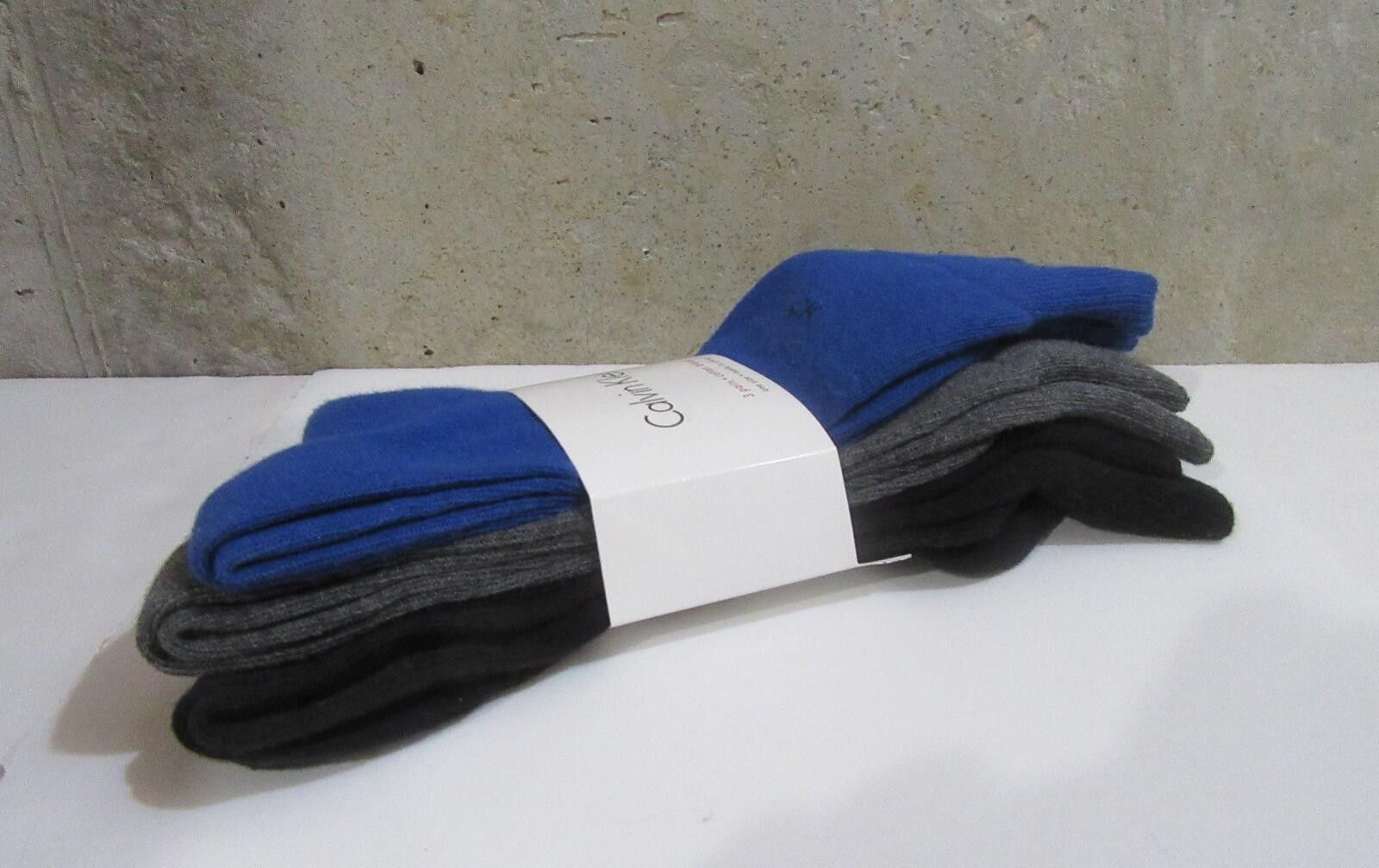 Calvin Klein Calvin Klein Mens Trouser Dress Socks Solid 3 pack Size ONE SIZE - 4 Thumbnail