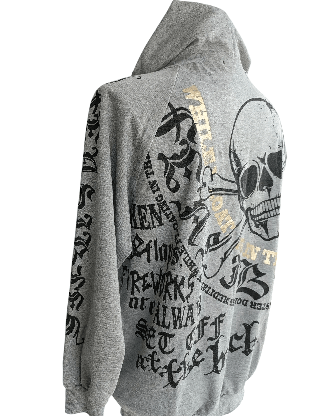 Japanese Brand Dig Deep Black Label Skull Printed Full Zipped Hoodie SW006 Size US L / EU 52-54 / 3 - 10 Thumbnail