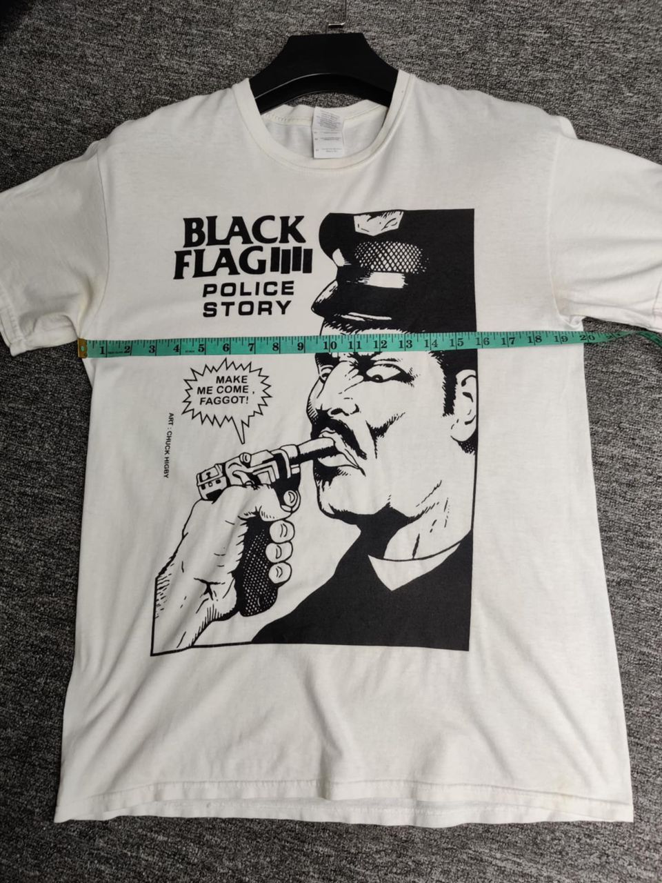 Band Tees Vintage Black Flag Police Story Band Tee Tshirt Size US M / EU 48-50 / 2 - 9 Thumbnail
