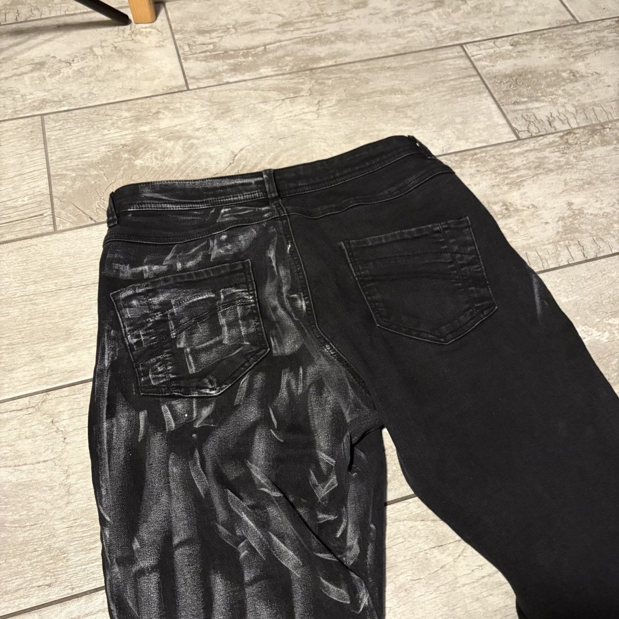 Japanese Brand rare wax handmade streetwear jeans Size US 34 / EU 50 - 4 Thumbnail