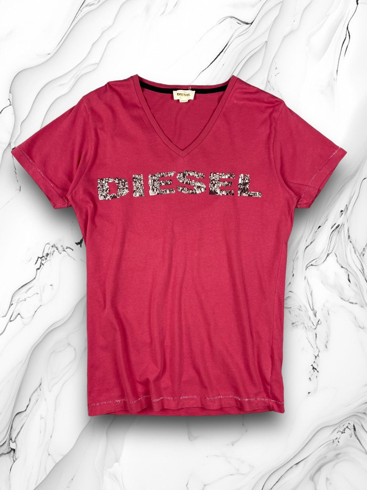 Diesel × Vintage Vintage Diesel Y2K Big Logo Tee T Shirt Size US M / EU 48-50 / 2 - 1 Thumbnail
