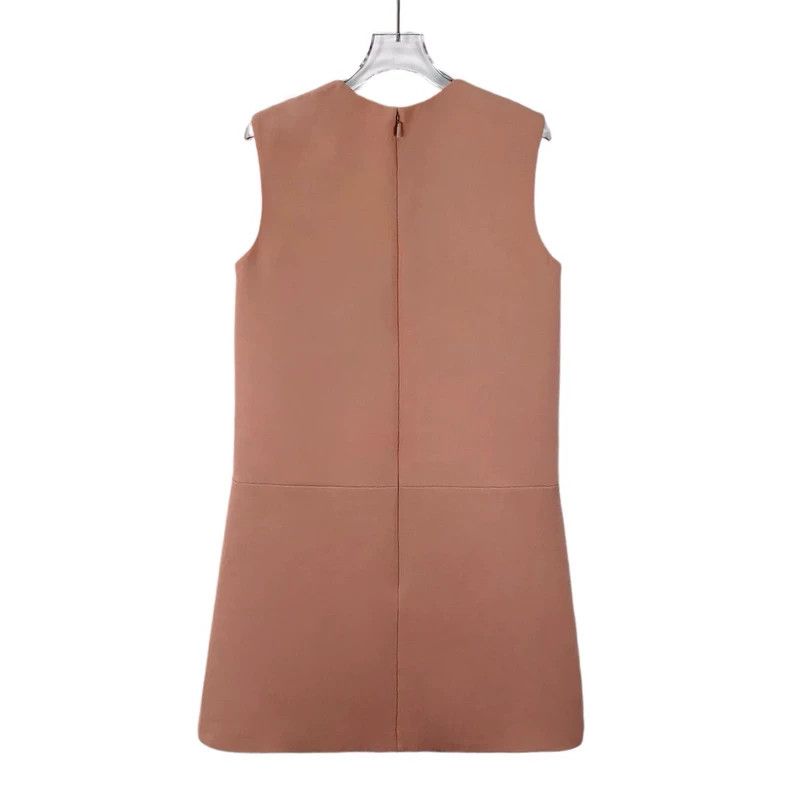 Dior Dior Bare pink wool round neck sleeveless dress 2506-Nextar Size XS / US 0-2 / IT 36-38 - 2 Thumbnail