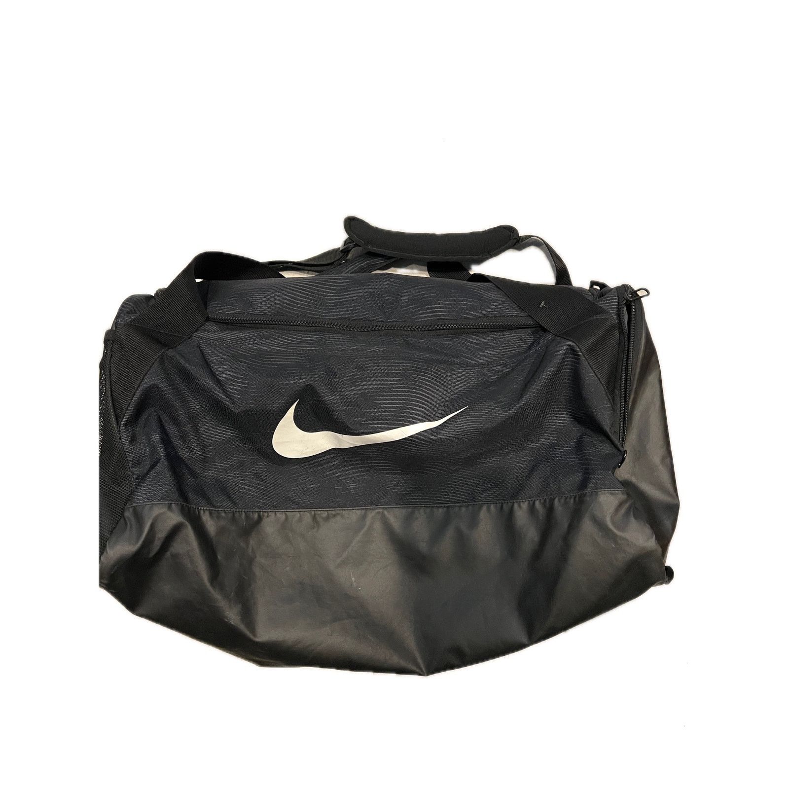 Nike Nike Brasilia Training Duffel Bag Small 41L Striped Black Size ONE SIZE - 1 Thumbnail