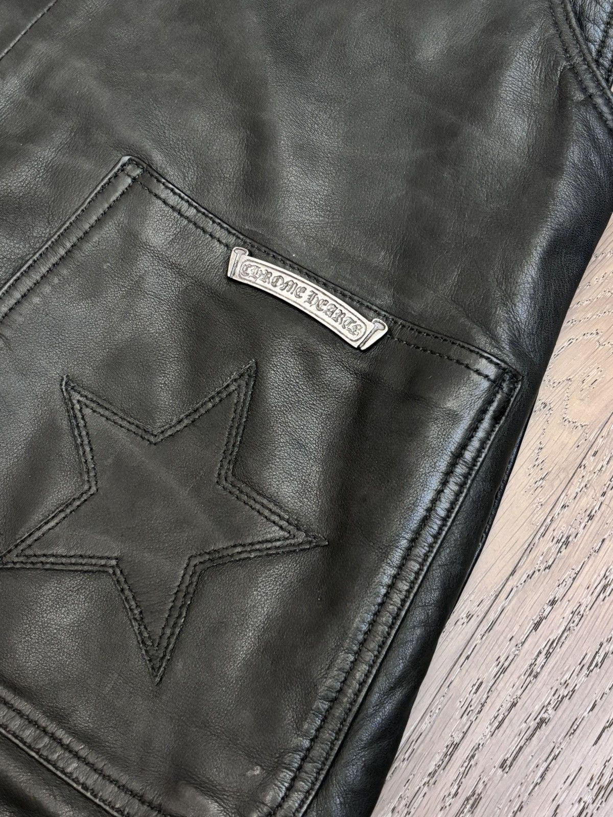 Chrome Hearts 1/1 crazy silver sterling & patches Leather overalls Size US 32 / EU 48 - 8 Thumbnail