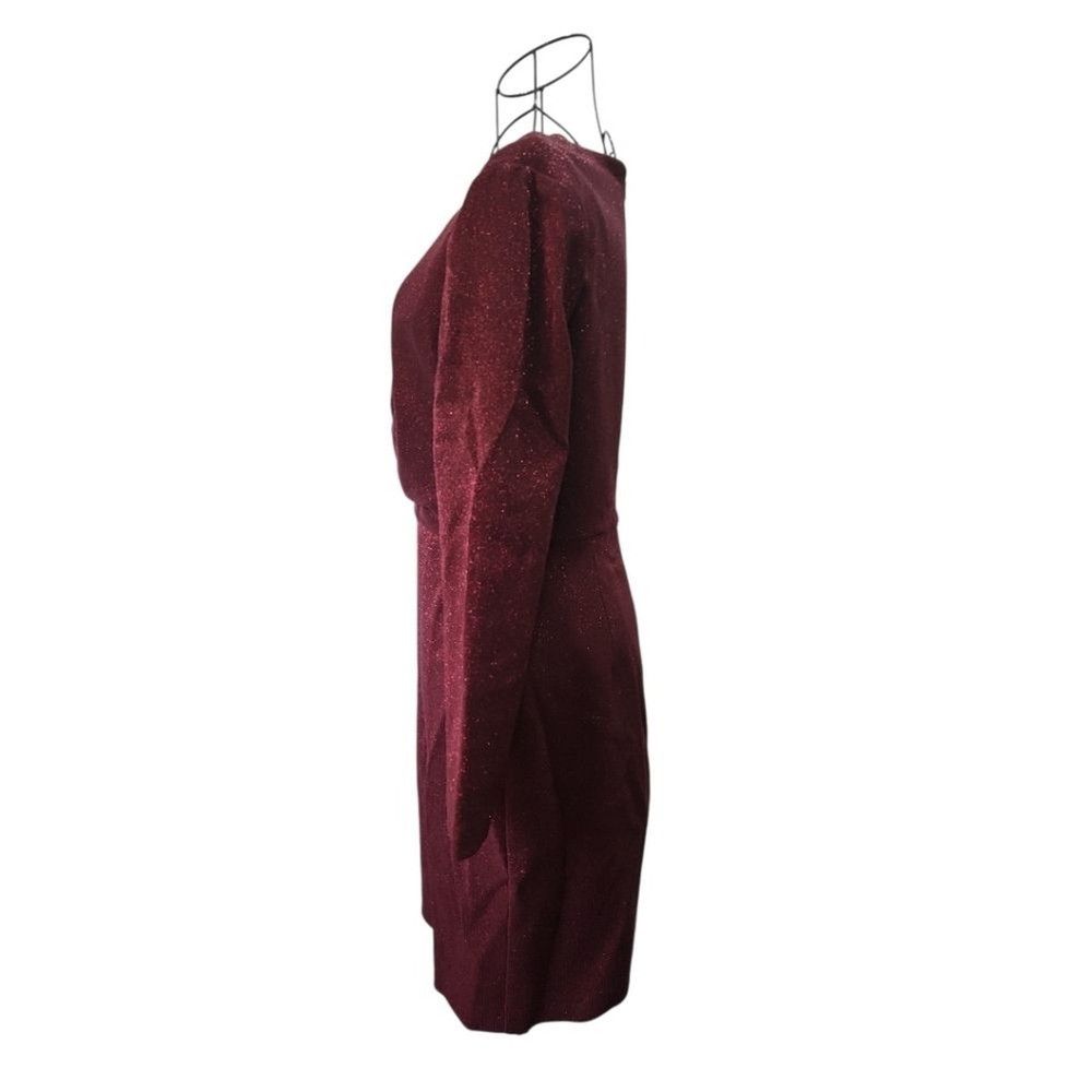 Other Aidan Mattox Cocktail Dress Sz 4 Burgundy Metallic Shimmer Size S / US 4 / IT 40 - 8 Thumbnail