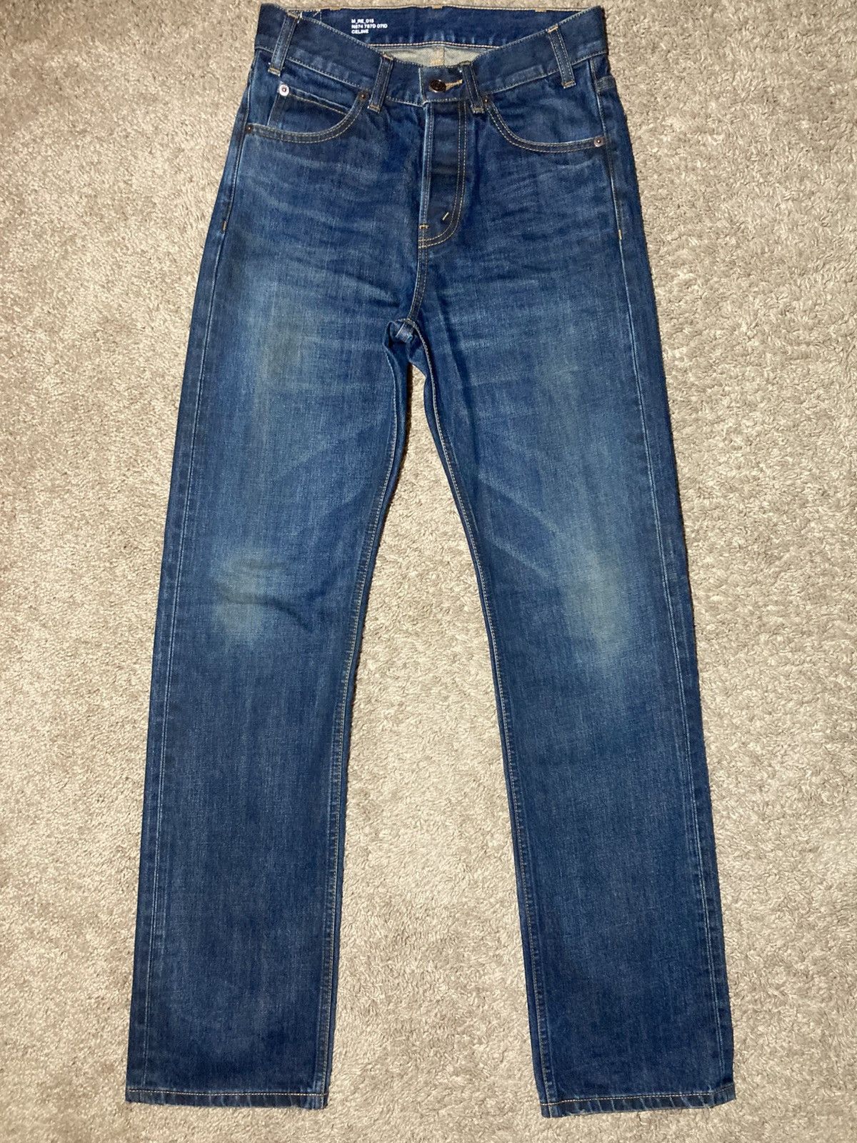 Celine AW24 Celine Indigo Dark Wash Straight Leg Kurt Jeans Hedi Size US 26 / EU 42 - 1 Thumbnail