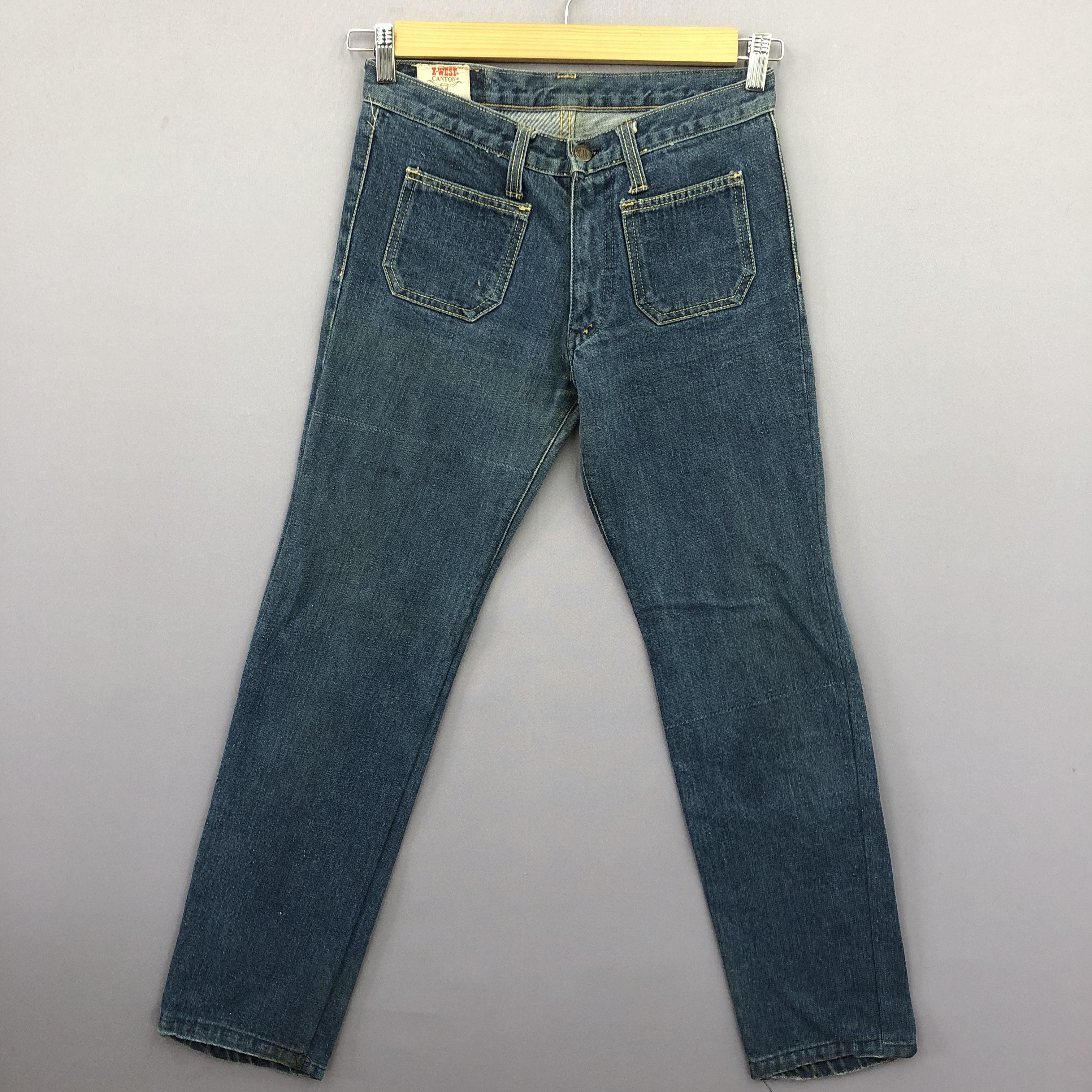 Other Vintage 70s Canton Bush Pants Blue Wash Japanese Jeans Denim Size 28" / US 6 / IT 42 - 1 Thumbnail