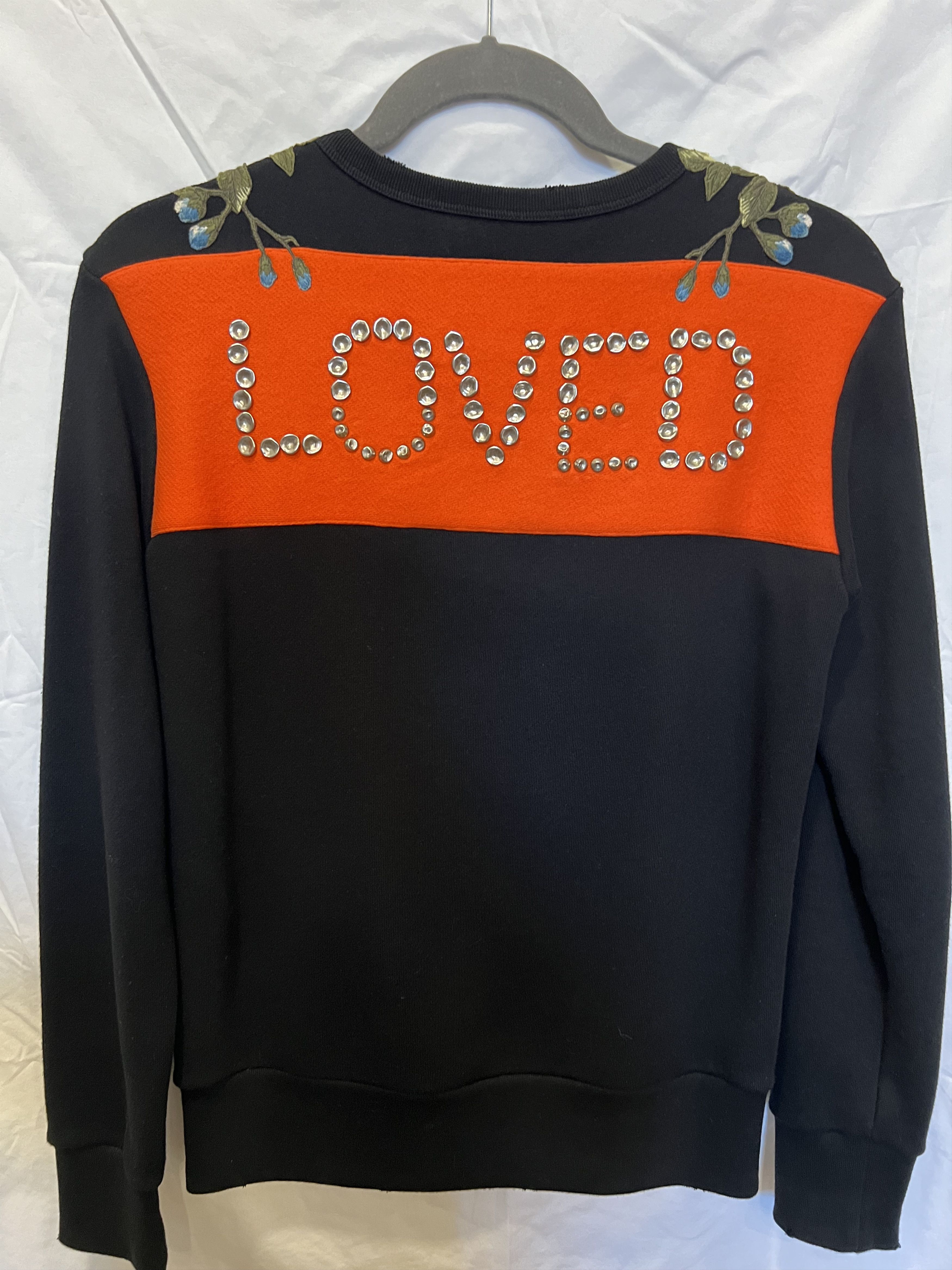 Gucci Embellished Printed Loopback Cotton-Jersey Sweatshirt Size US XS / EU 42 / 0 - 2 Thumbnail