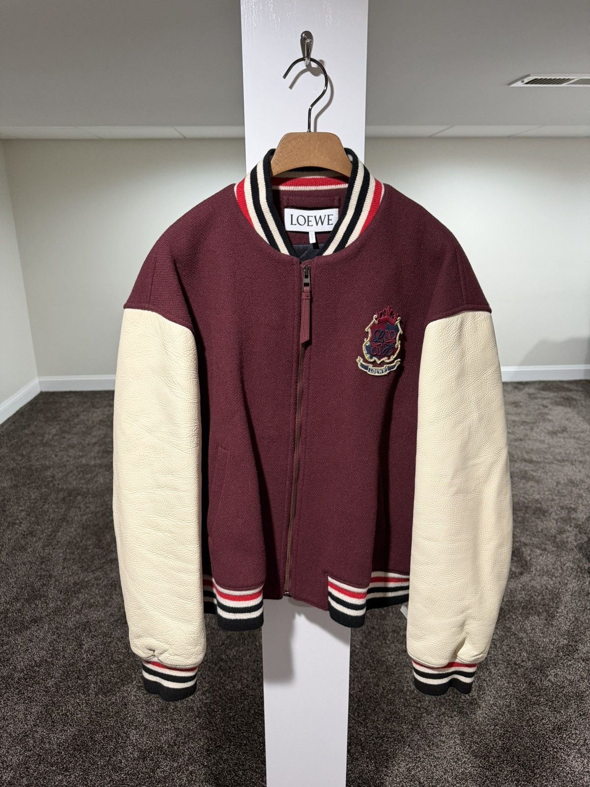 Loewe Loewe Floral Herbarium Embroider Leather/Wool Varsity Jacket Size US L / EU 52-54 / 3 - 1 Thumbnail