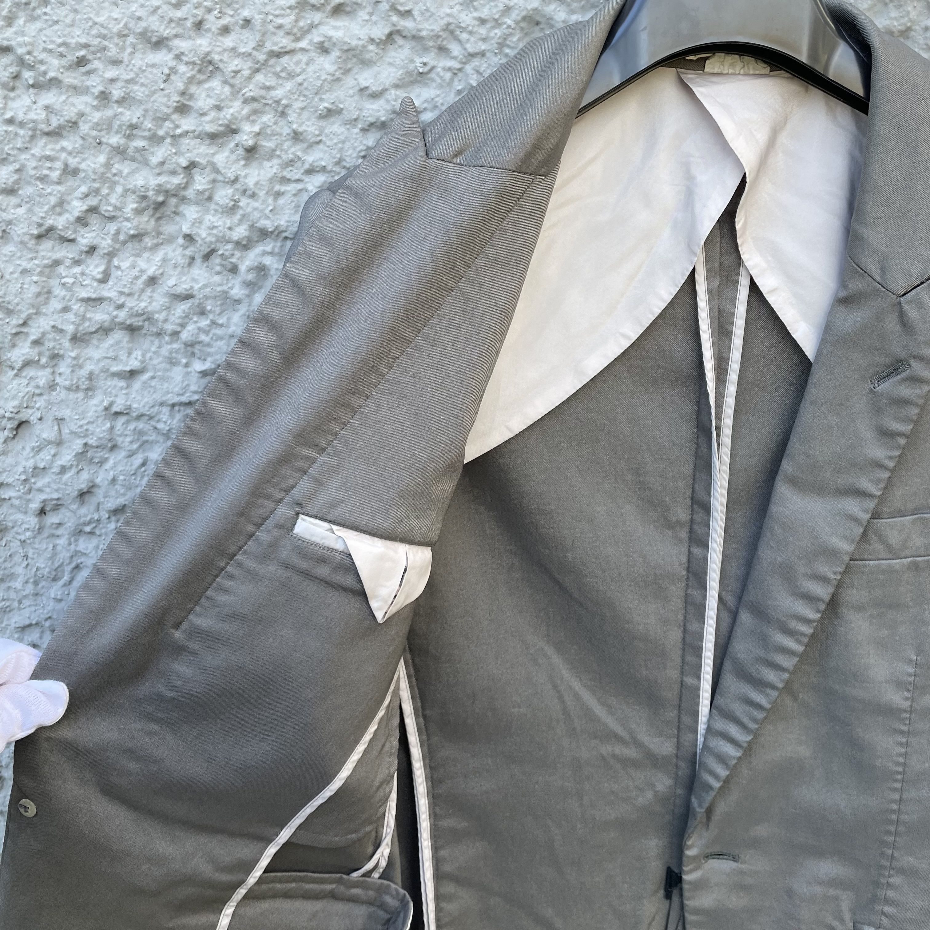Comme des Garcons × Comme des Garcons Homme Plus CDG Homme Plus Light Grey Blazer Jacket S/S08 Size 50R - 5 Thumbnail