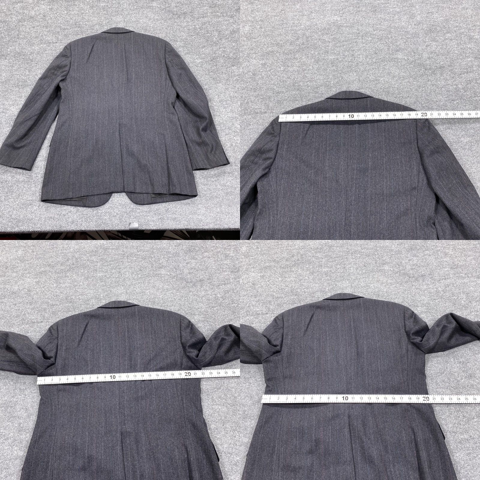 Vintage VINTAGE Kuppenheimer Blazer Mens 42R Gray Wool Herringbone Tweed Two-Button Jacket Coat Size 42R - 8 Thumbnail
