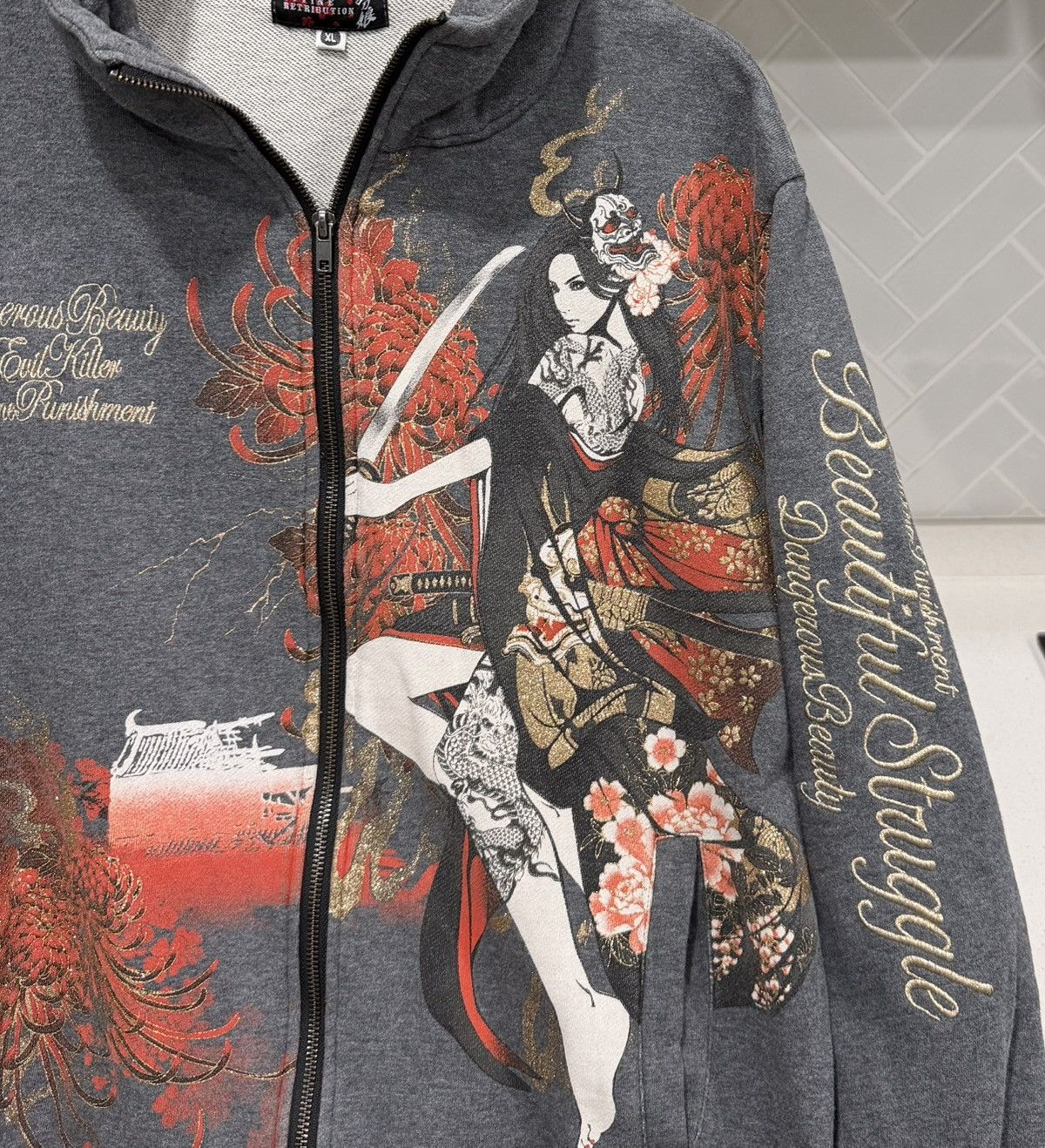 Japanese Brand Dangerous Beauty Killer Divine Punishment zip-up hoodie Size US XL / EU 56 / 4 - 6 Thumbnail