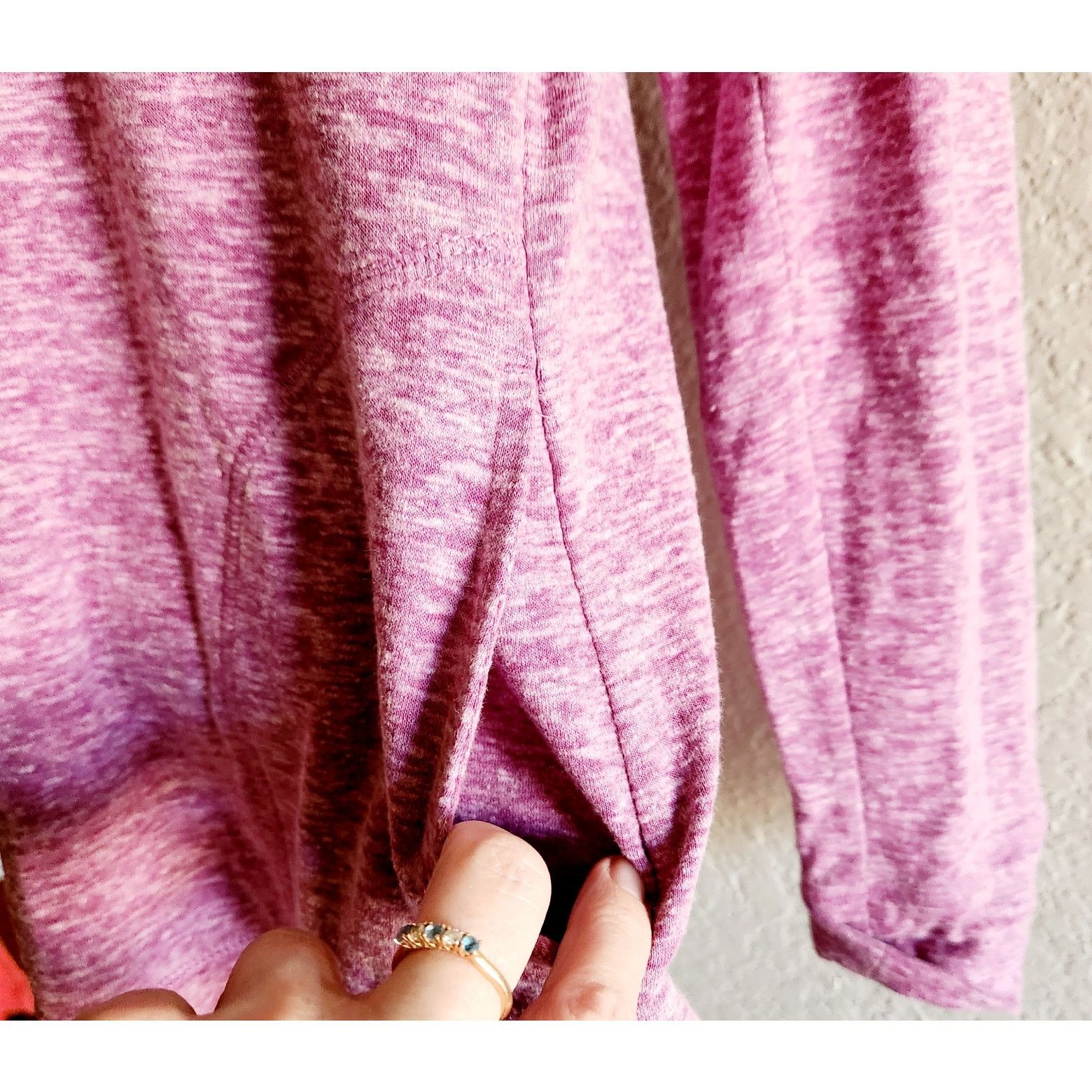Other Talbots Purple Heathered Snap Cowl Neck Sweatshirt Small Size S / US 4 / IT 40 - 2 Thumbnail