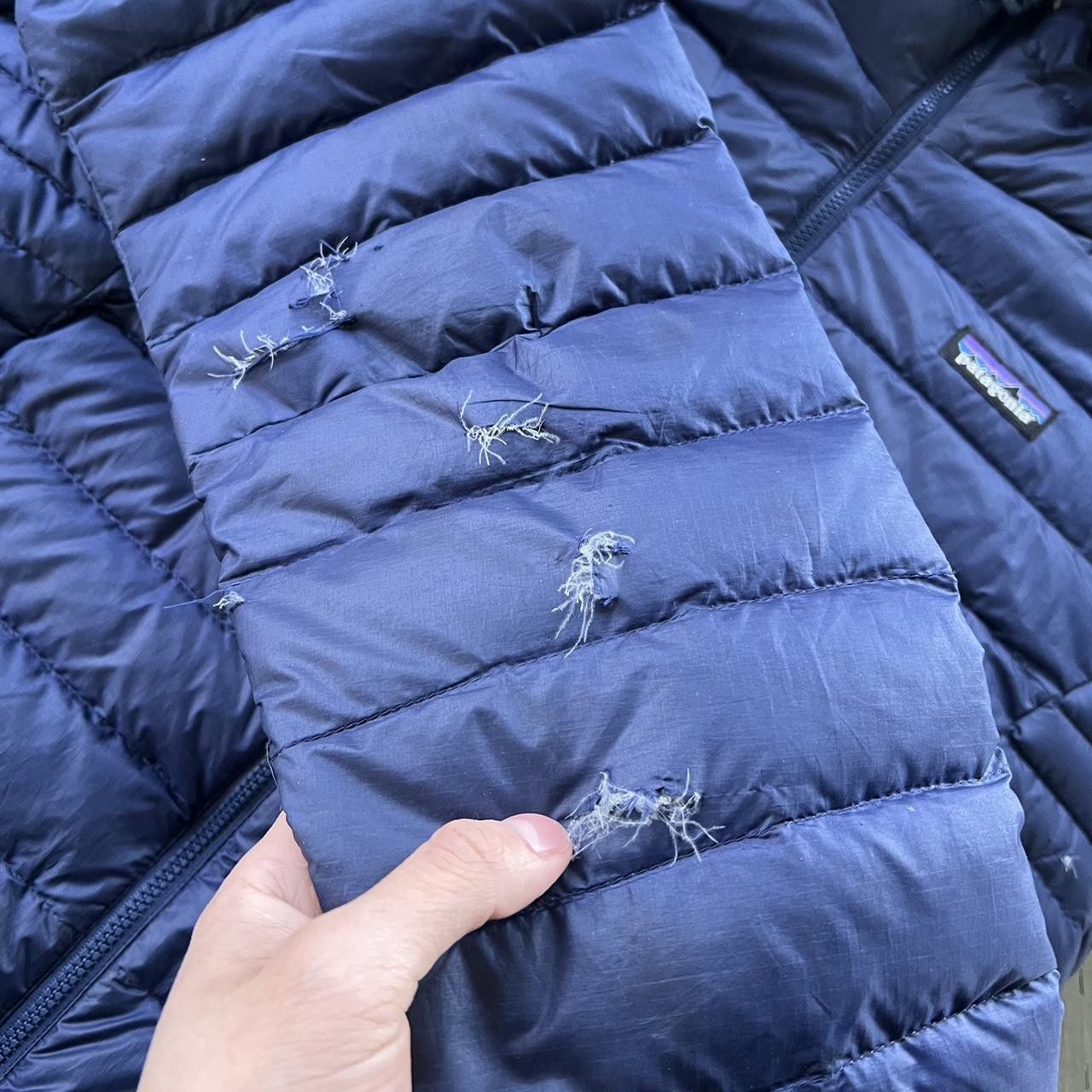 Patagonia × Vintage Womens Patagonia Down Sweater Puffer Jacket Size L / US 10 / IT 46 - 7 Thumbnail