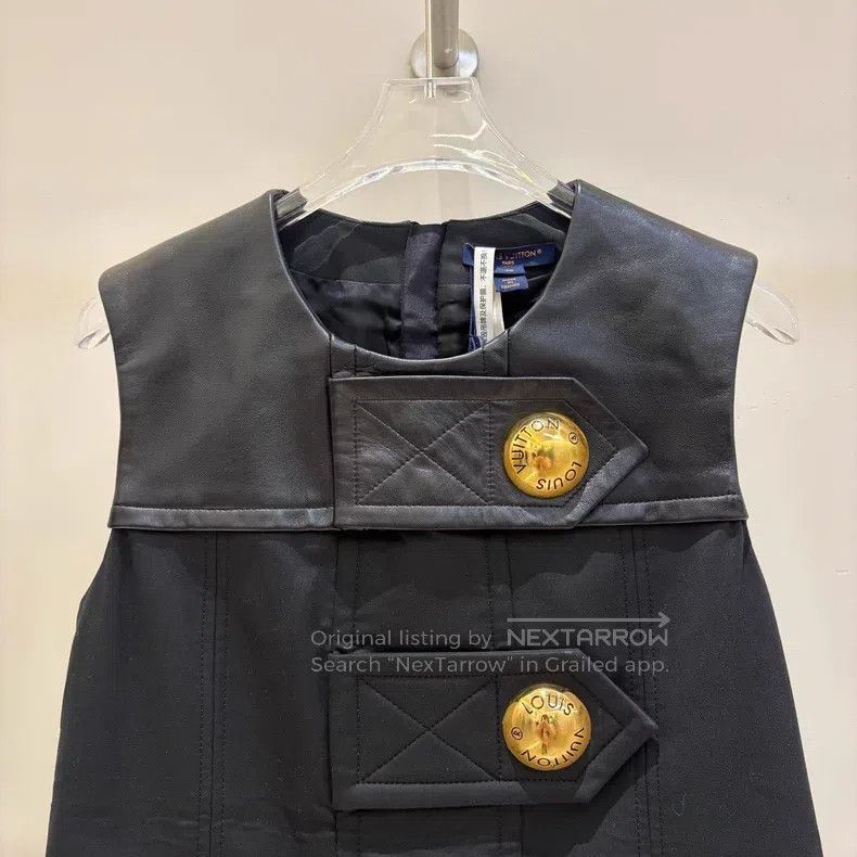 Louis Vuitton Louis Vuitton SS23 Leather Detail Snap Sleeveless Dress Size XS / US 0-2 / IT 36-38 - 2 Thumbnail