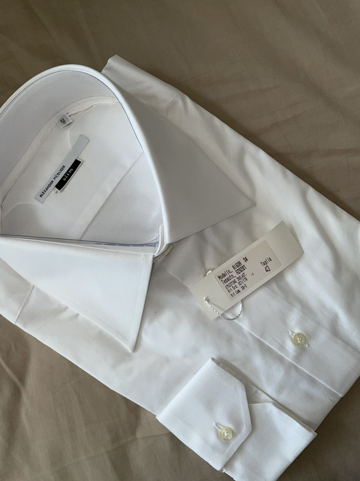 Alexander McQueen Alexander McQueen Formal white shirt Size 44S - 2 Thumbnail