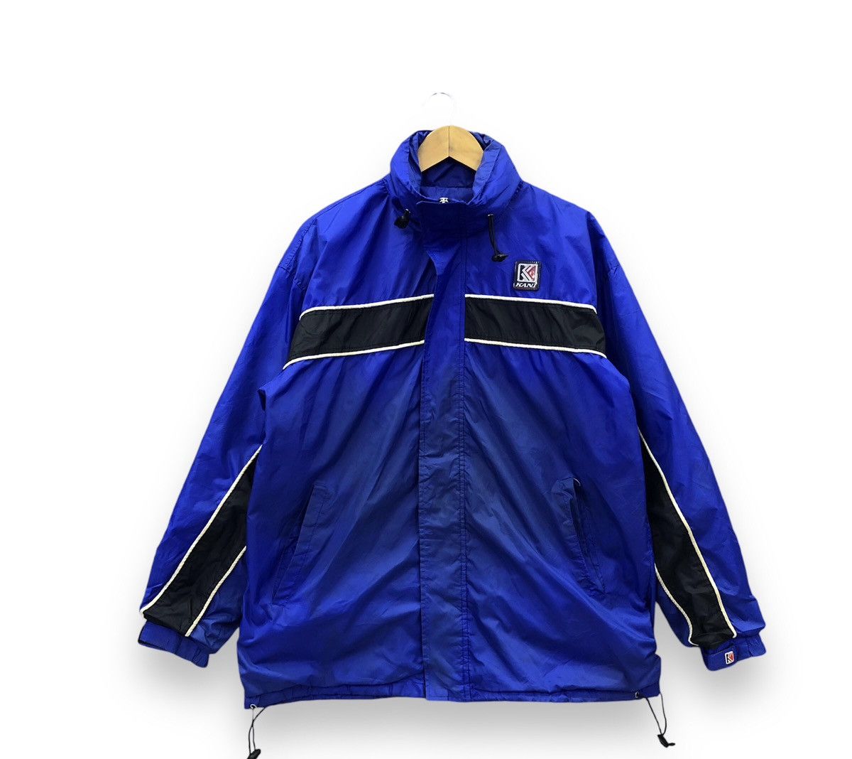 Vintage Vintage Karl Kani Spellout Embroidered Windbreaker Jacket Size US L / EU 52-54 / 3 - 3 Thumbnail