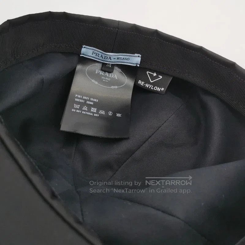 Prada Prada Solid Color Triangle Logo Newsboy Cap. Size ONE SIZE - 4 Thumbnail