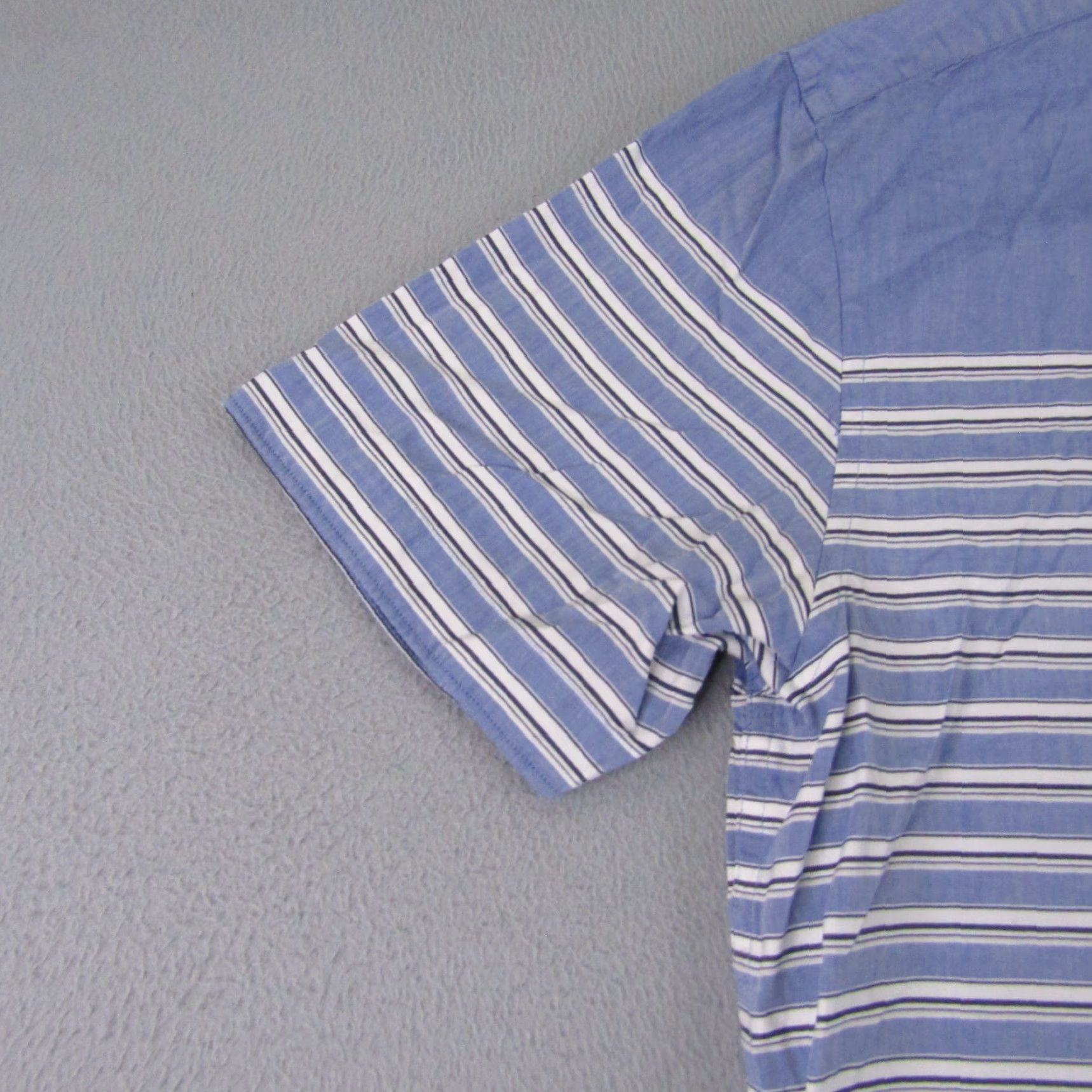 Vintage Good Man Brand Shirt Mens Medium Blue Stripes Button-Up Collar Pocket? (No pocket in original) Size US M / EU 48-50 / 2 - 3 Thumbnail