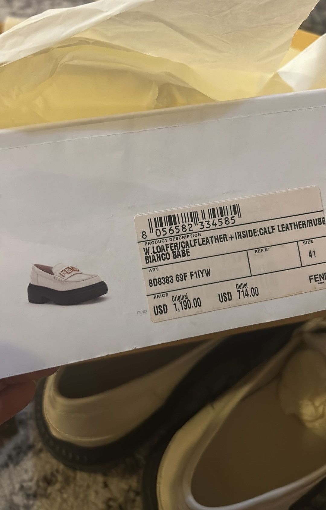 Fendi FENDI Vitello Abrasivato Fendigraphy 50mm Loafers Size US 11 / IT 41 - 10 Thumbnail