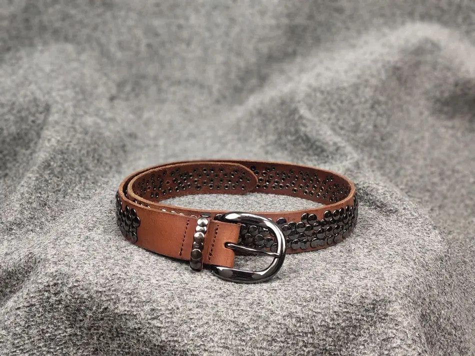 Japanese Brand Vintage 90s Japan Leather Belt Hysteric Glamour Y2K Style Size ONE SIZE - 1 Thumbnail