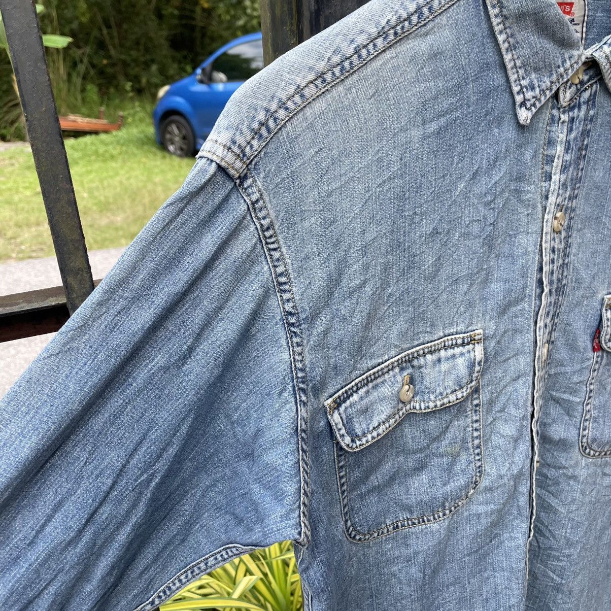 Levi's Vintage Clothing 🔥Vtg Levis Stoned Washed Double Pocket Women Buttons Shirts Size M / US 6-8 / IT 42-44 - 6 Thumbnail