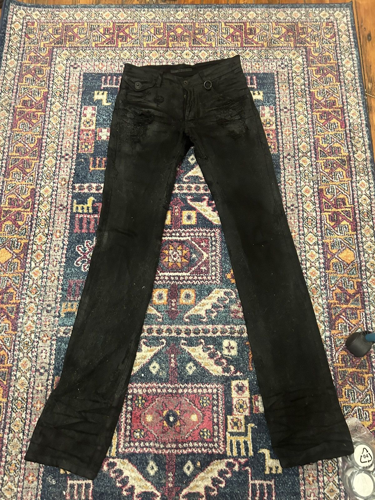 Julius Julius waxed distressed ring denim 09 protection_ism Size US 30 / EU 46 - 1 Thumbnail
