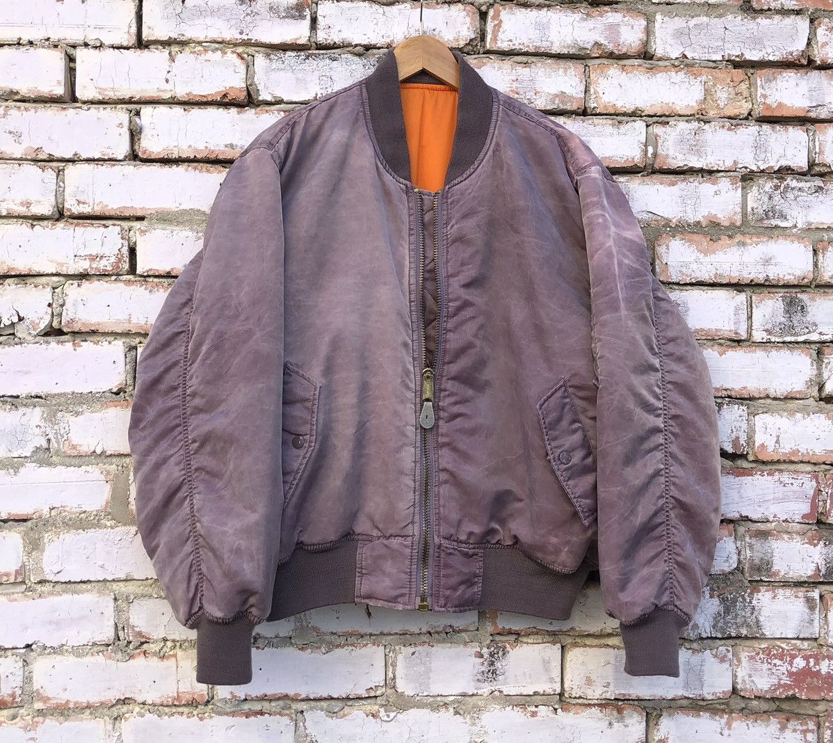 Vintage Vintage Sun Faded Flyer’s Ma-1 Bomber Jacket Size US M / EU 48-50 / 2 - 1 Thumbnail
