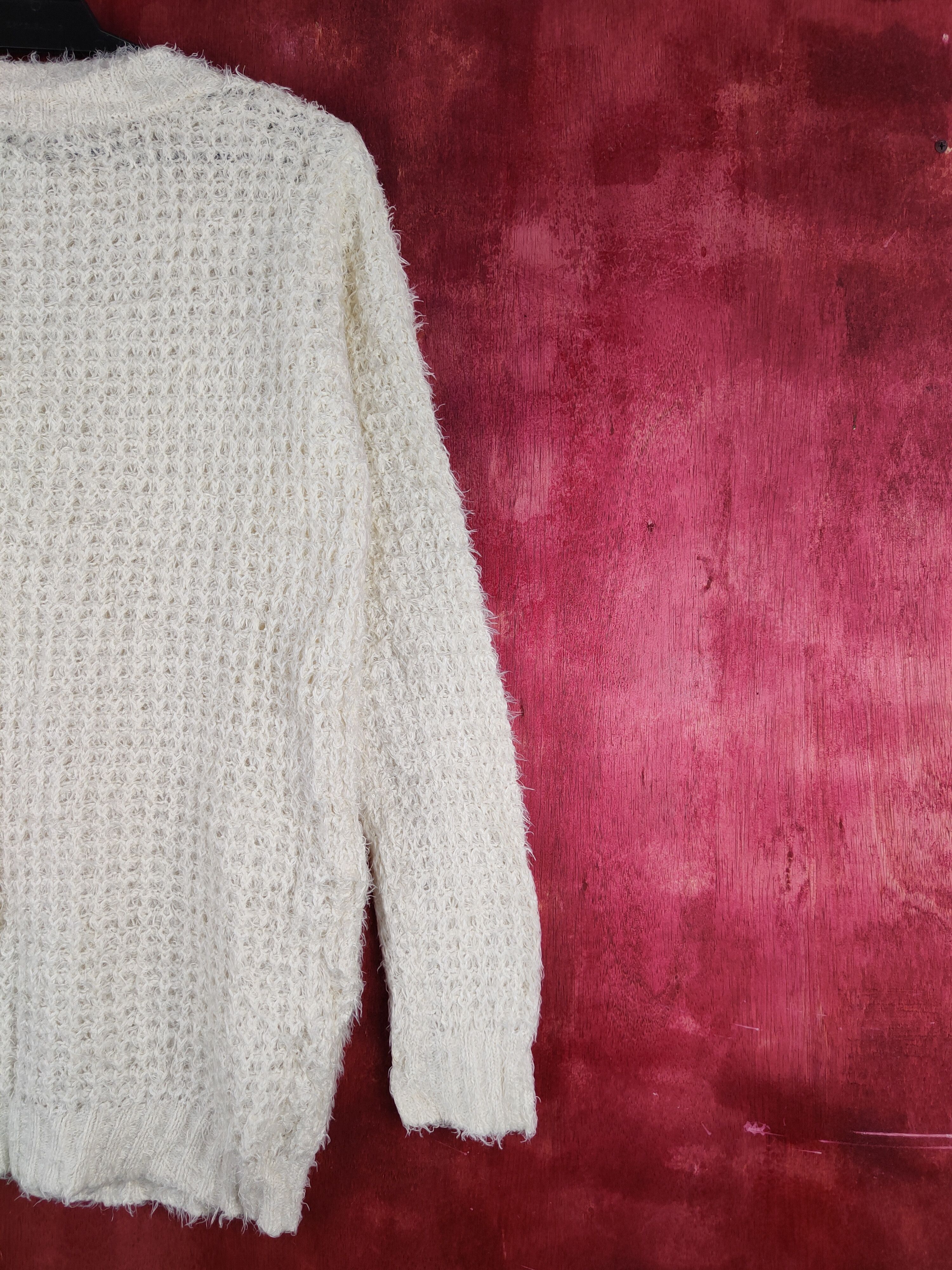 GU × Japanese Brand GU Cream Shag Shaggy Fur Mohair Knitwear #S2091 Size M / US 6-8 / IT 42-44 - 9 Thumbnail