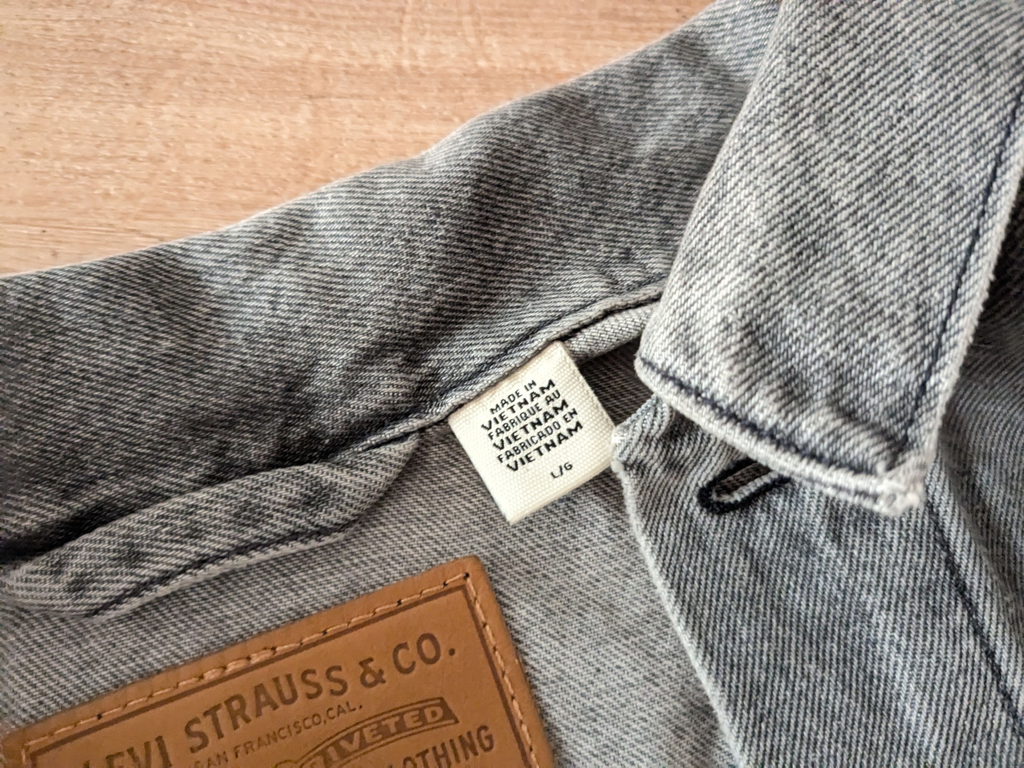 Levi's Levis Premium Denim Trucker Jacket Gray Large Oversized Size US L / EU 52-54 / 3 - 8 Thumbnail