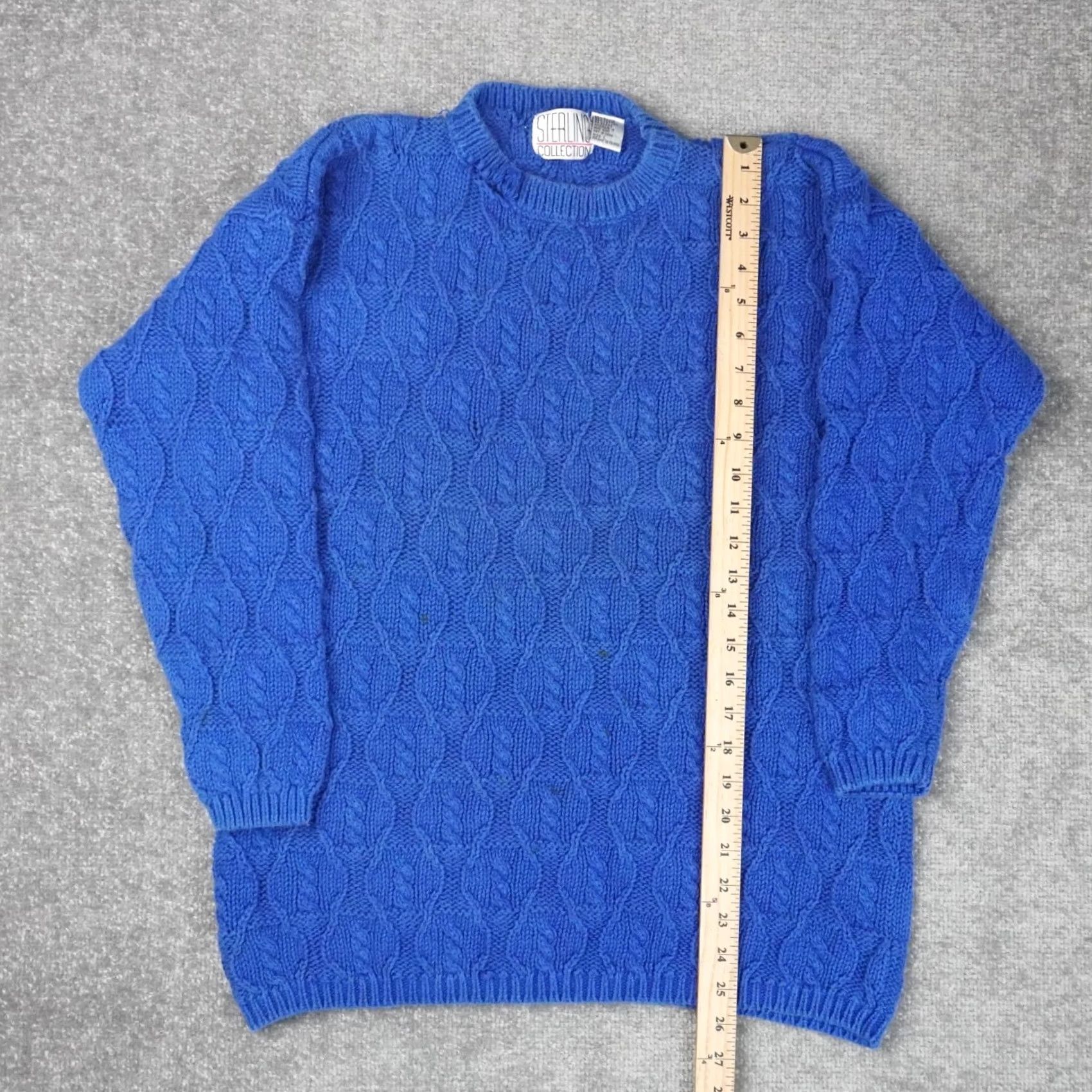 Vintage VINTAGE Blue Large Long Sleeve Pullover Sweater 90s Mens Size US L / EU 52-54 / 3 - 3 Thumbnail