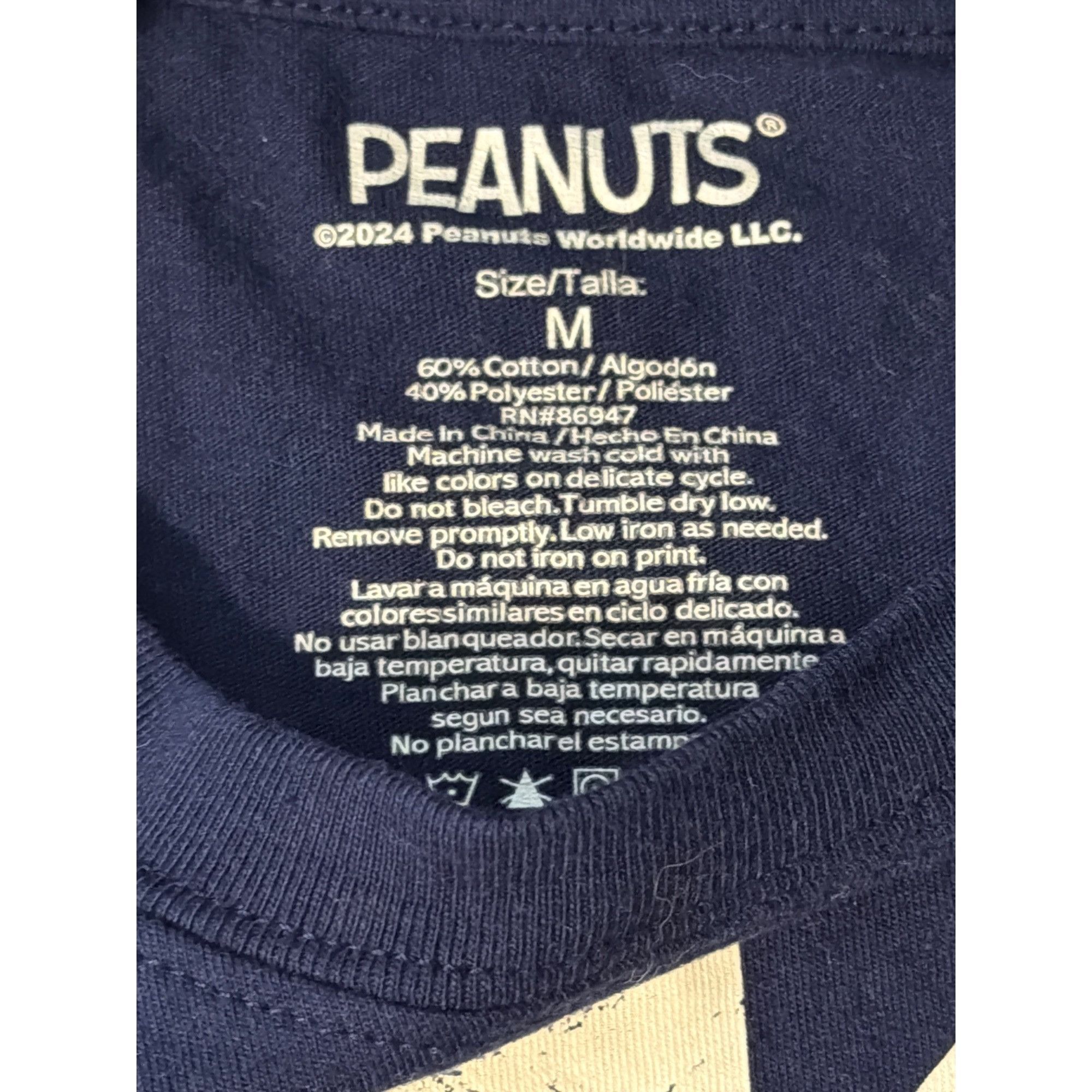 Peanuts Peanuts Snoopy Navy Blue Graphic T-Shirt 50 Football Cropped Size M / US 6-8 / IT 42-44 - 4 Thumbnail
