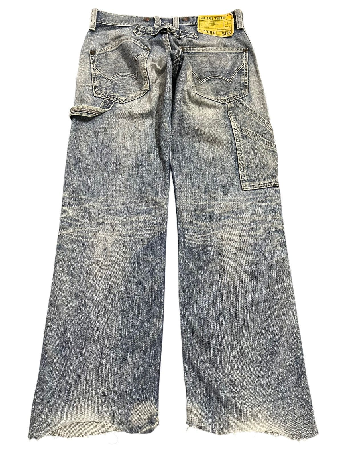 Edwin Vintage Edwin Blue Trip Faded Bleached Style Carpenter Jeans Size US 30 / EU 46 - 2 Thumbnail