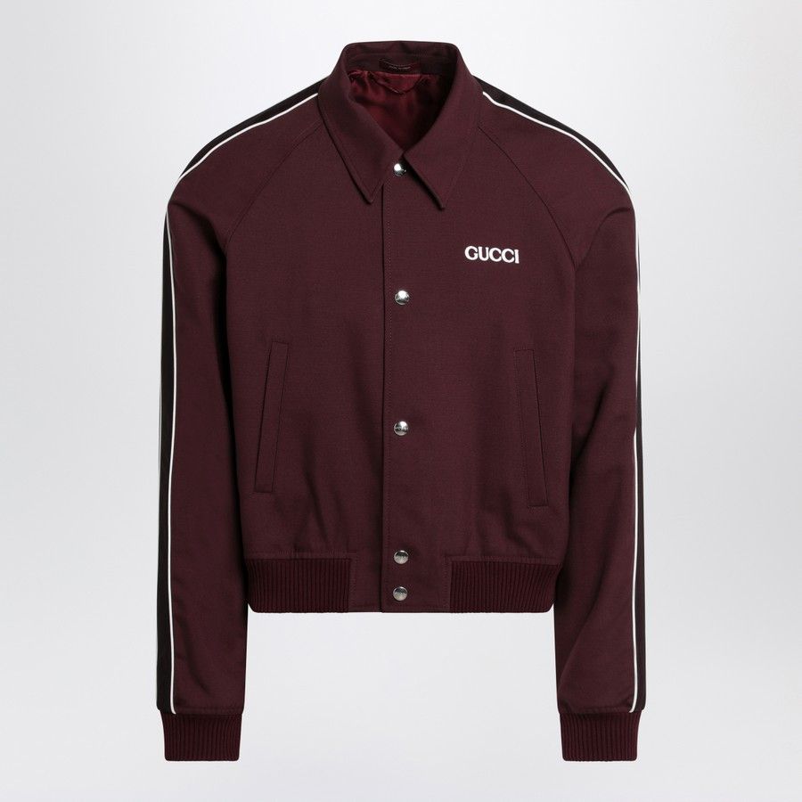 Gucci o1d2blof0325 Bomber Jacket in Burgundy Size US M / EU 48-50 / 2 - 1 Thumbnail