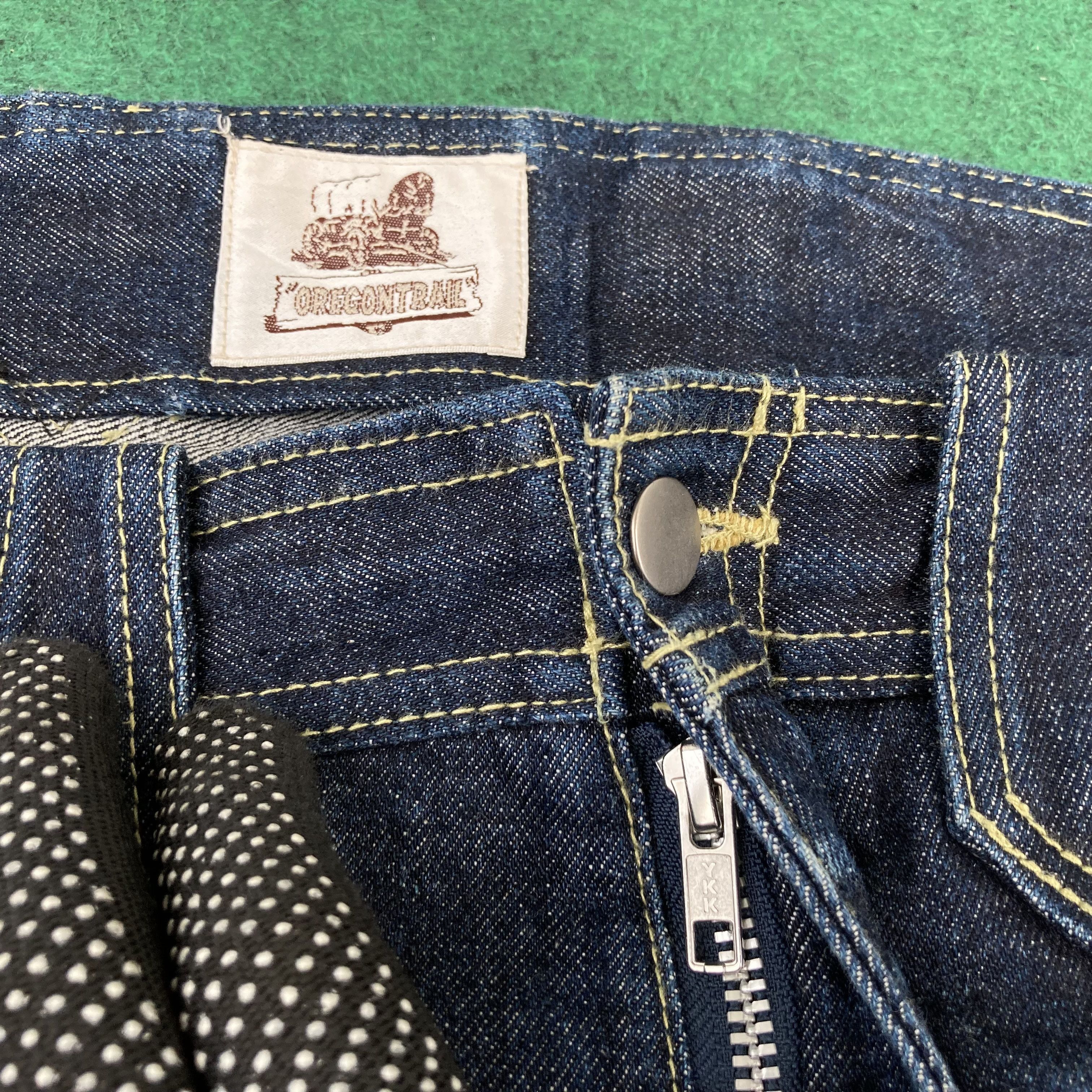 Designer × Japanese Brand Vtg Oregontrail Made in japan Denim Blue Jeans Size US 30 / EU 46 - 4 Thumbnail