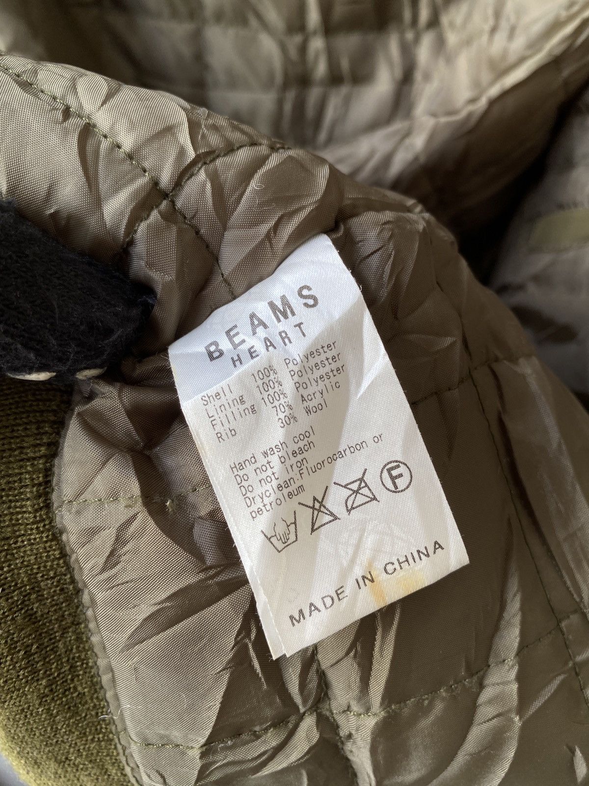 Japanese Brand Beams Heart Japan Olive Green Bomber Jacket Size US M / EU 48-50 / 2 - 12 Thumbnail