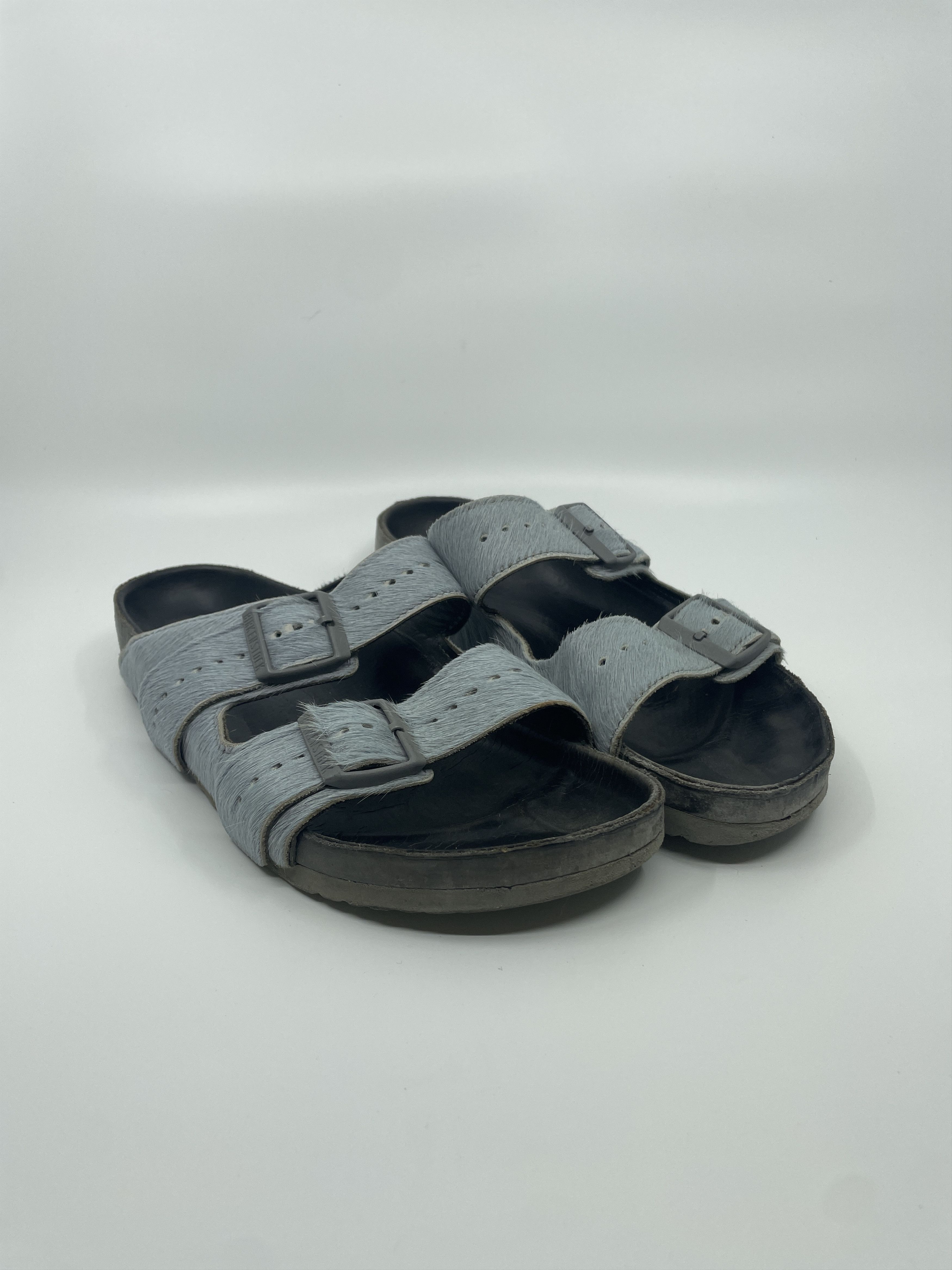 Rick Owens Birkenstock Arizona サンダル　グレー Rick Owens Birkenstock 2018 Arizona Pony Hair Sandals