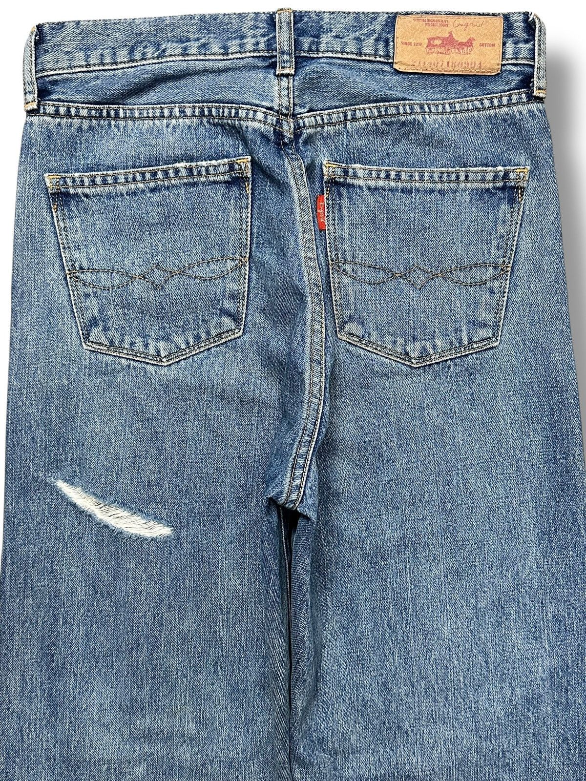 Japanese Brand Vintage Ungrid Classic Straight Fit Distressed Knees & Faded Size US 28 / EU 44 - 5 Thumbnail