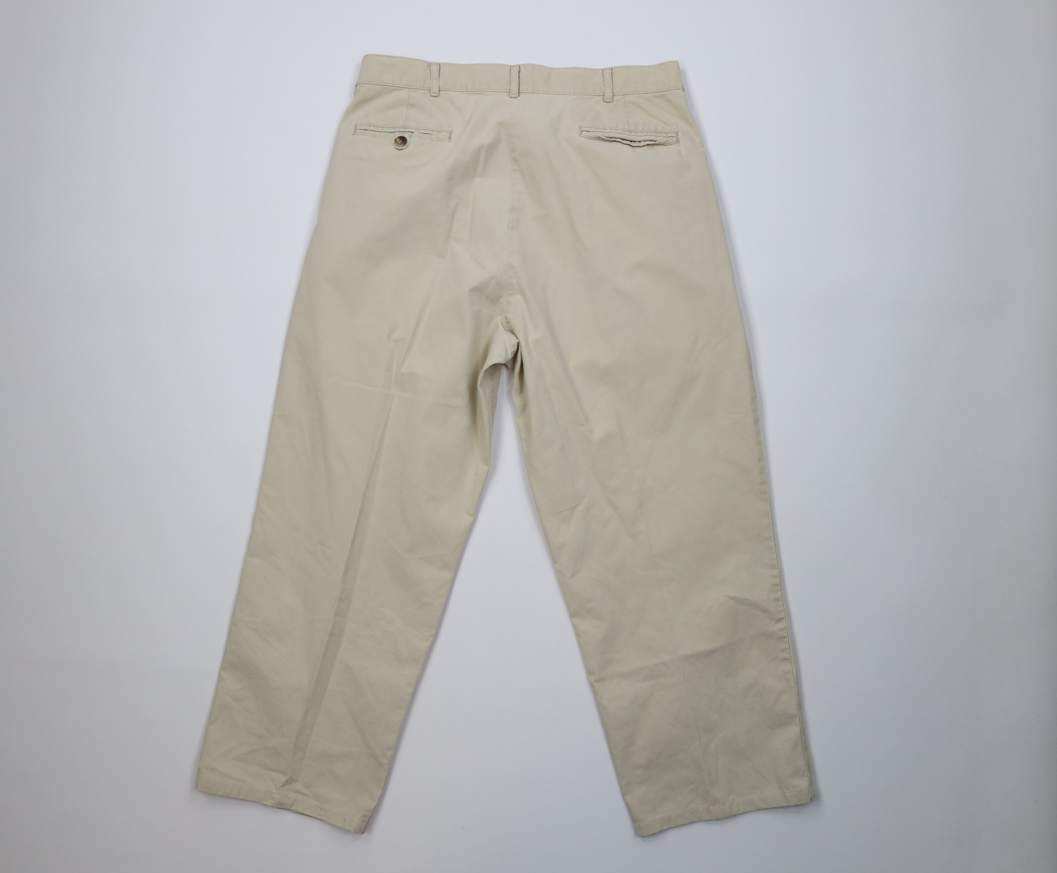 L.L. Bean Vintage 90s LL Bean Weight Wide Leg Pants Stonewash Beige Size US 32 / EU 48 - 10 Thumbnail