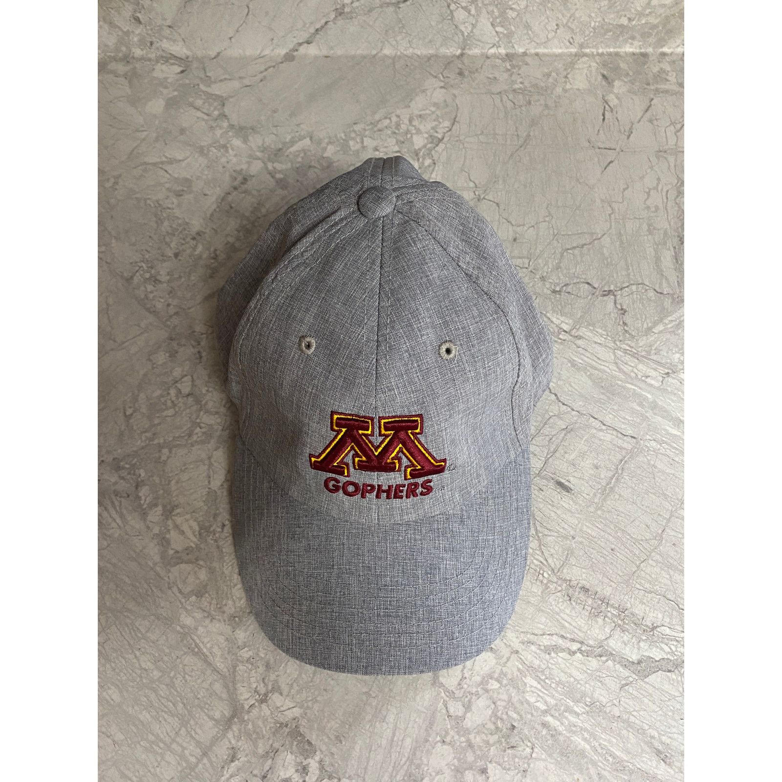 NCAA Minnesota Gophers Gray Strapback Baseball Hat Size ONE SIZE - 3 Thumbnail