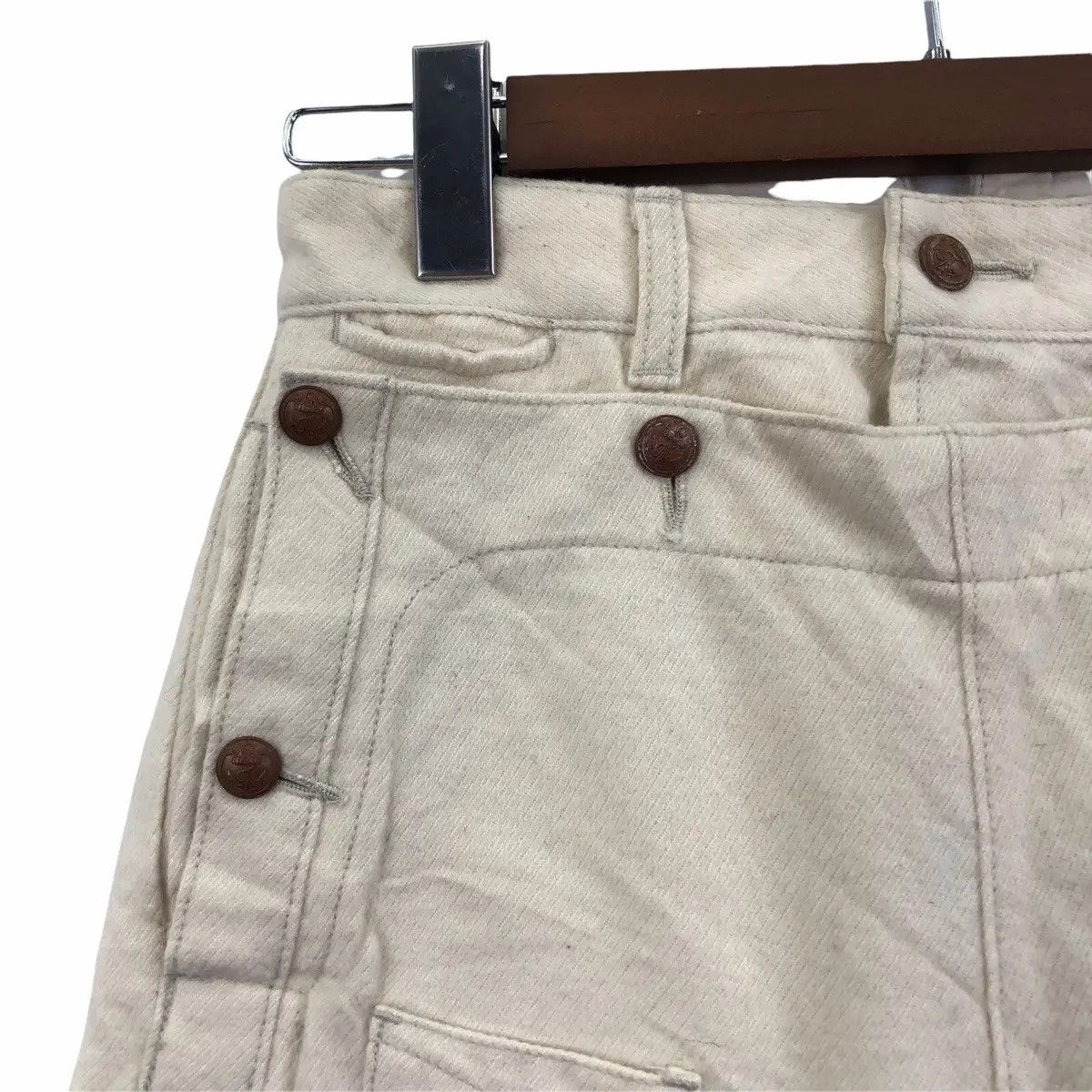 Japanese Brand Vtg HERMAPHRODITE JAPAN DESIGNER Technical Pant Denim Jeans Size 28" / US 6 / IT 42 - 5 Thumbnail