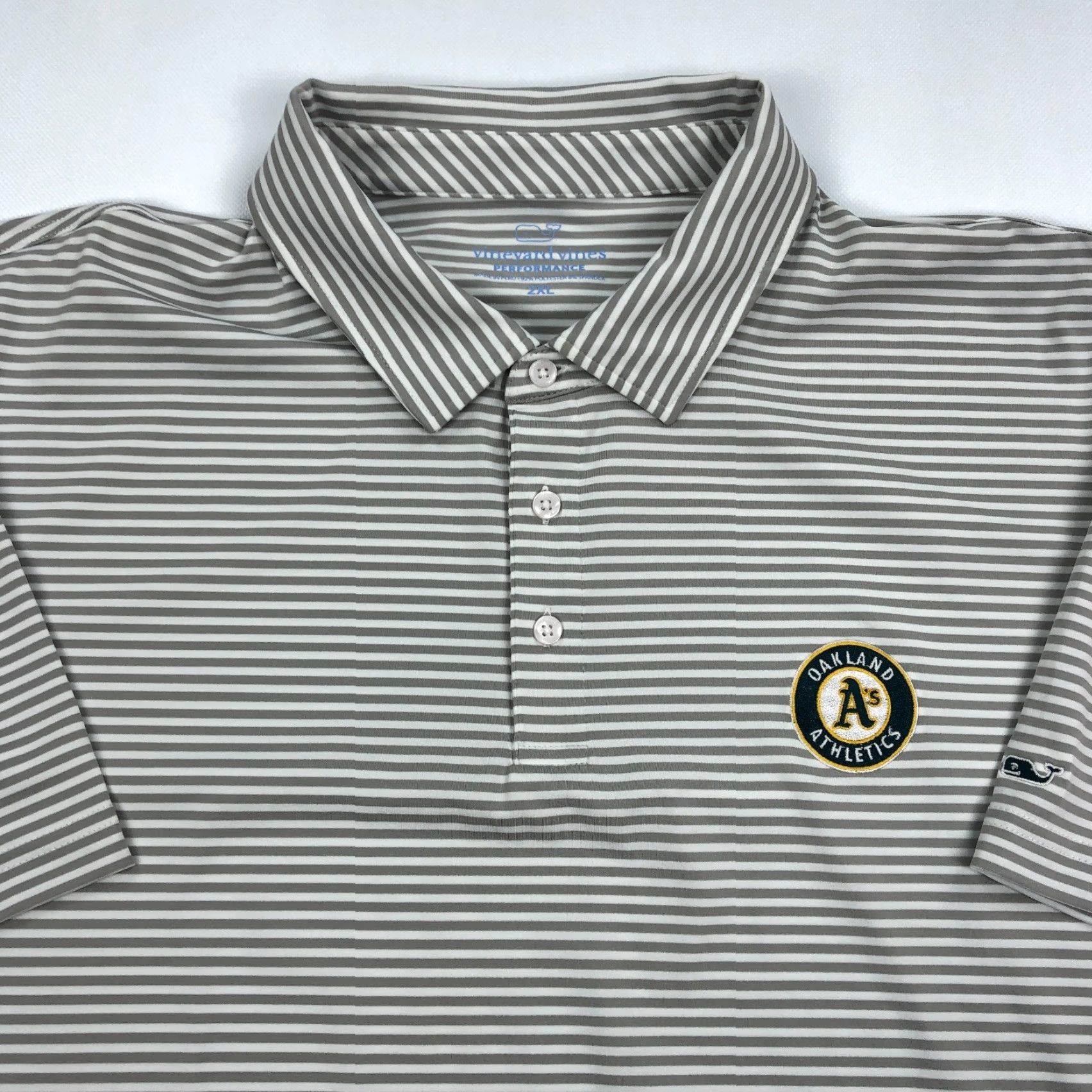 Vineyard Vines Vineyard Vines Polo Shirt Men 2XL Multicolor Striped Golf Performance Short Sleeve Mock Collared MLB Size US XXL / EU 58 / 5 - 2 Thumbnail