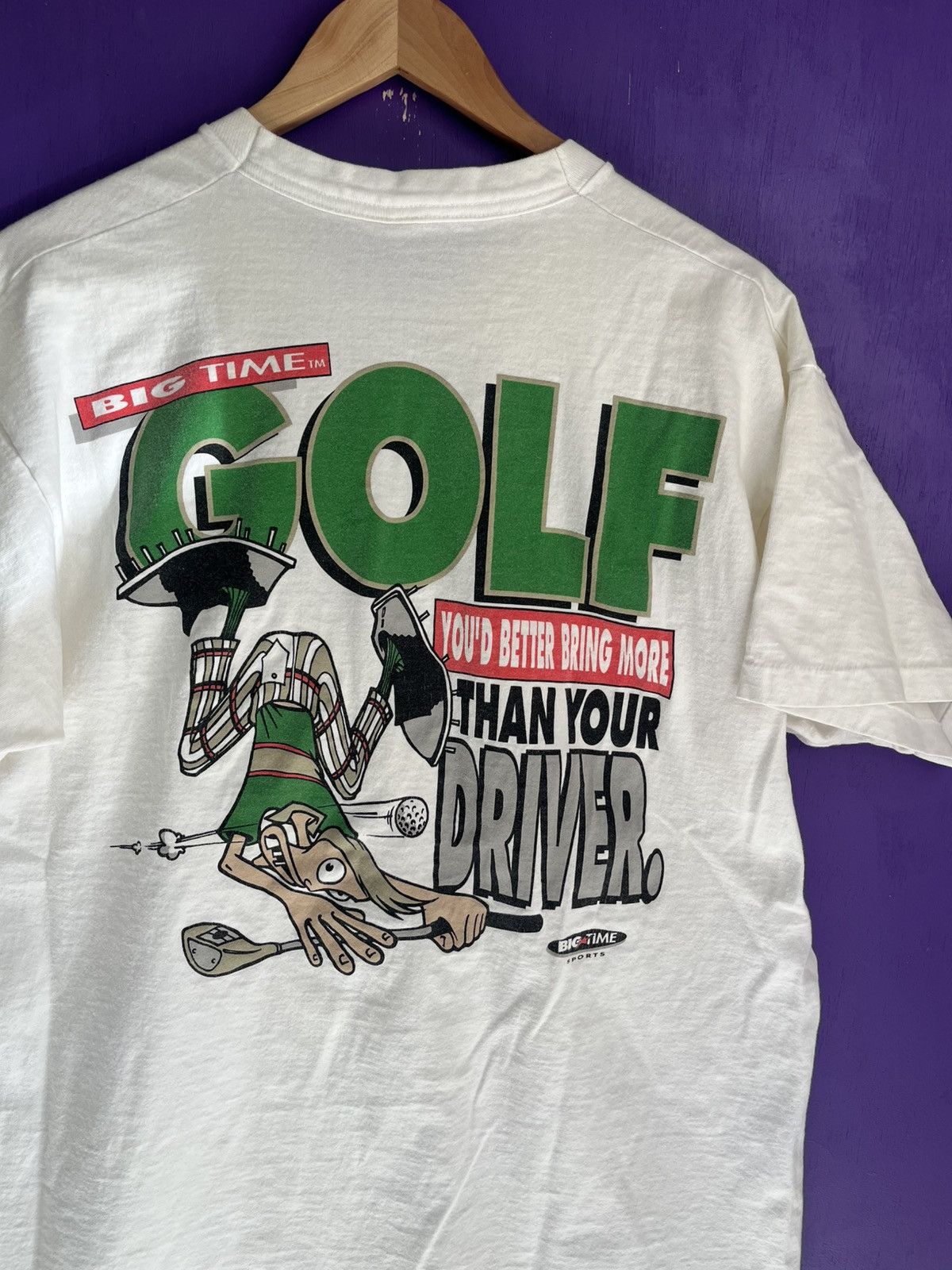 Vintage Vintage 90s Big time golf funny text tee Size US XL / EU 56 / 4 - 3 Thumbnail